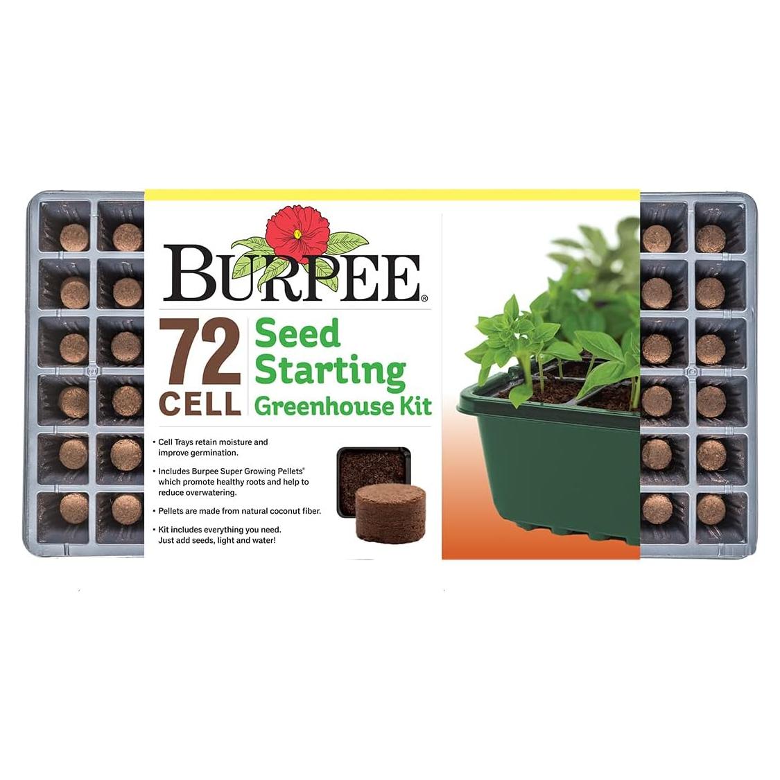Invernadero Burpee 72 celdas para iniciar semillas en interiores