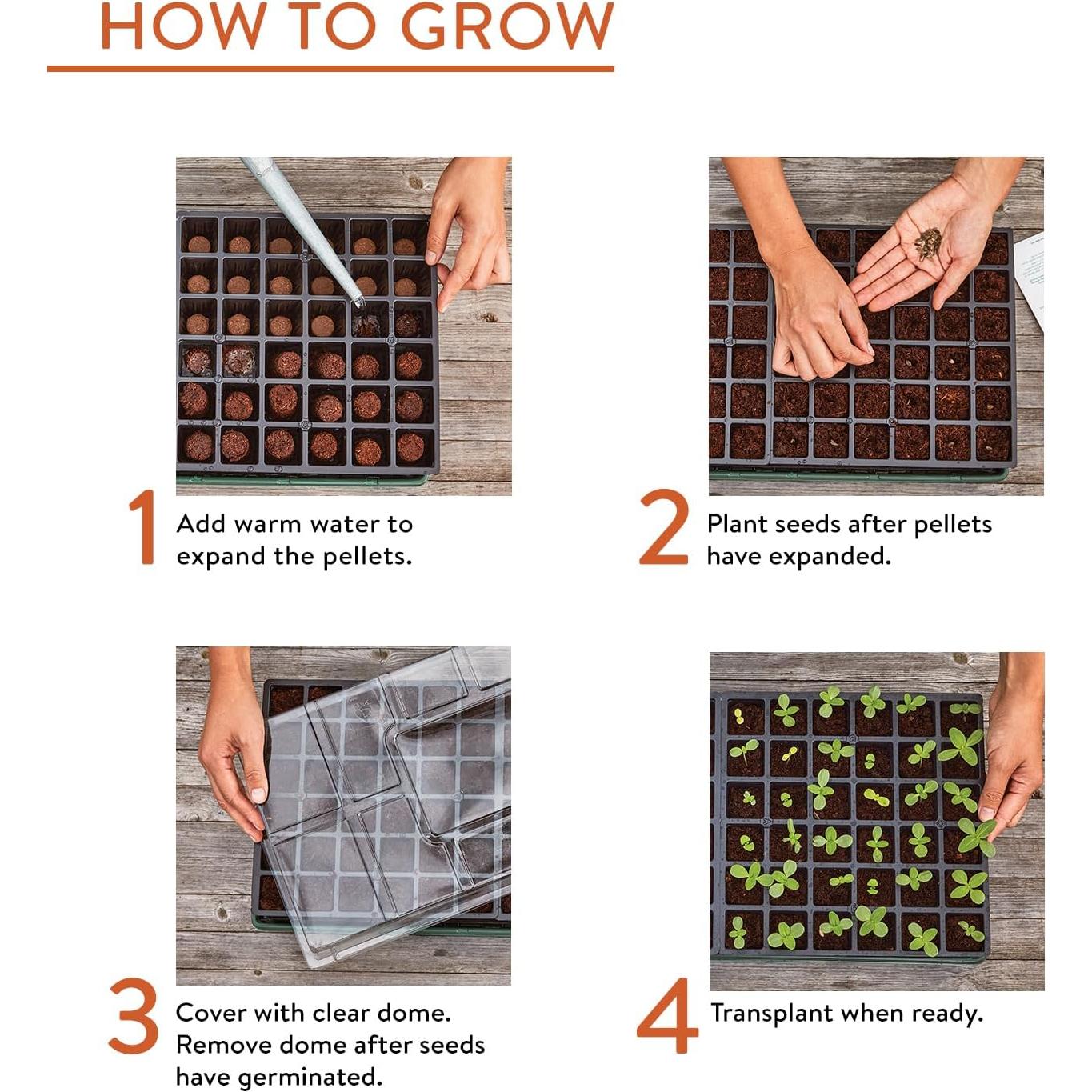 Invernadero Burpee 72 celdas para iniciar semillas en interiores