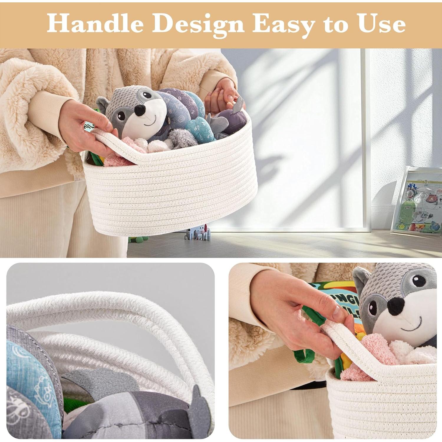 Cesta de Regalos Tejida Bufims 30x20x12 cm Blanca