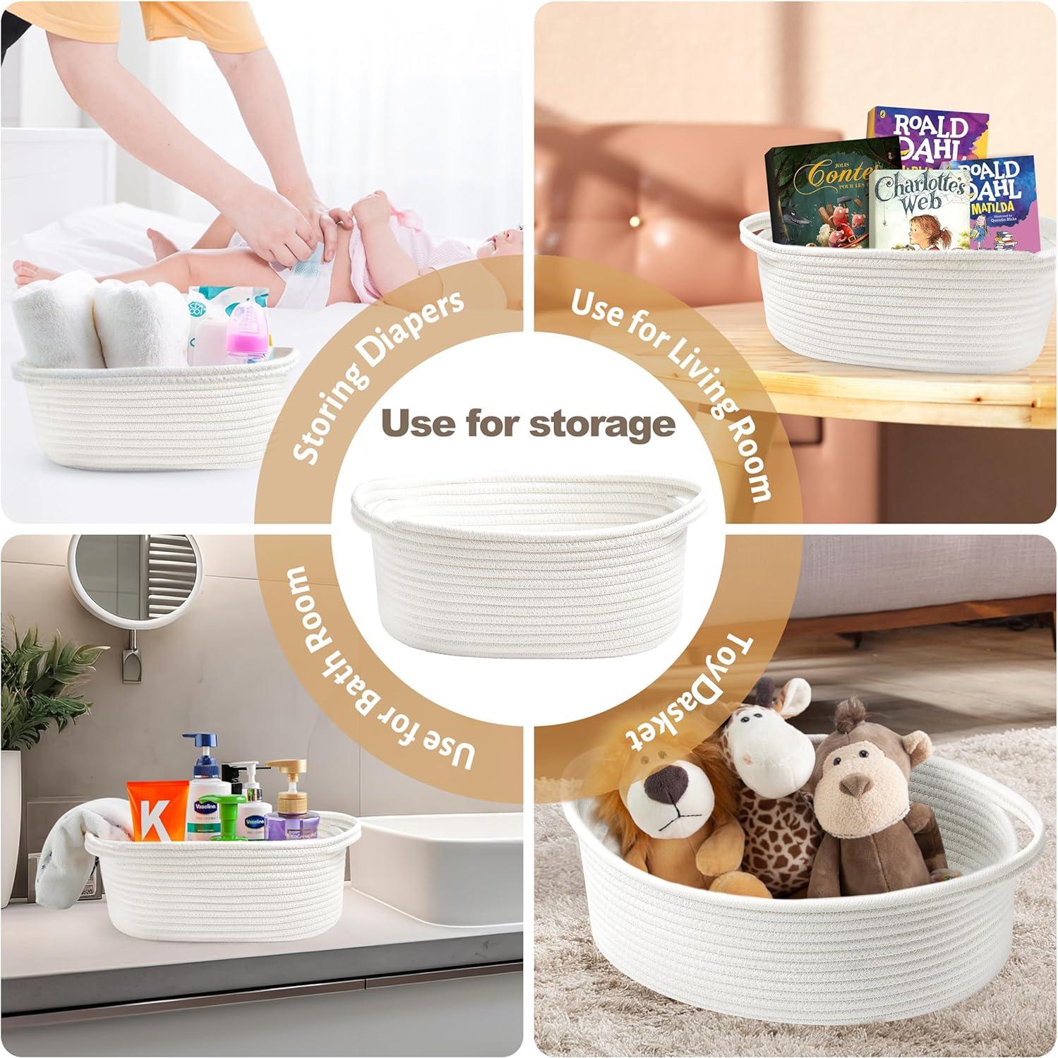 Cesta de Regalos Tejida Bufims 30x20x12 cm Blanca