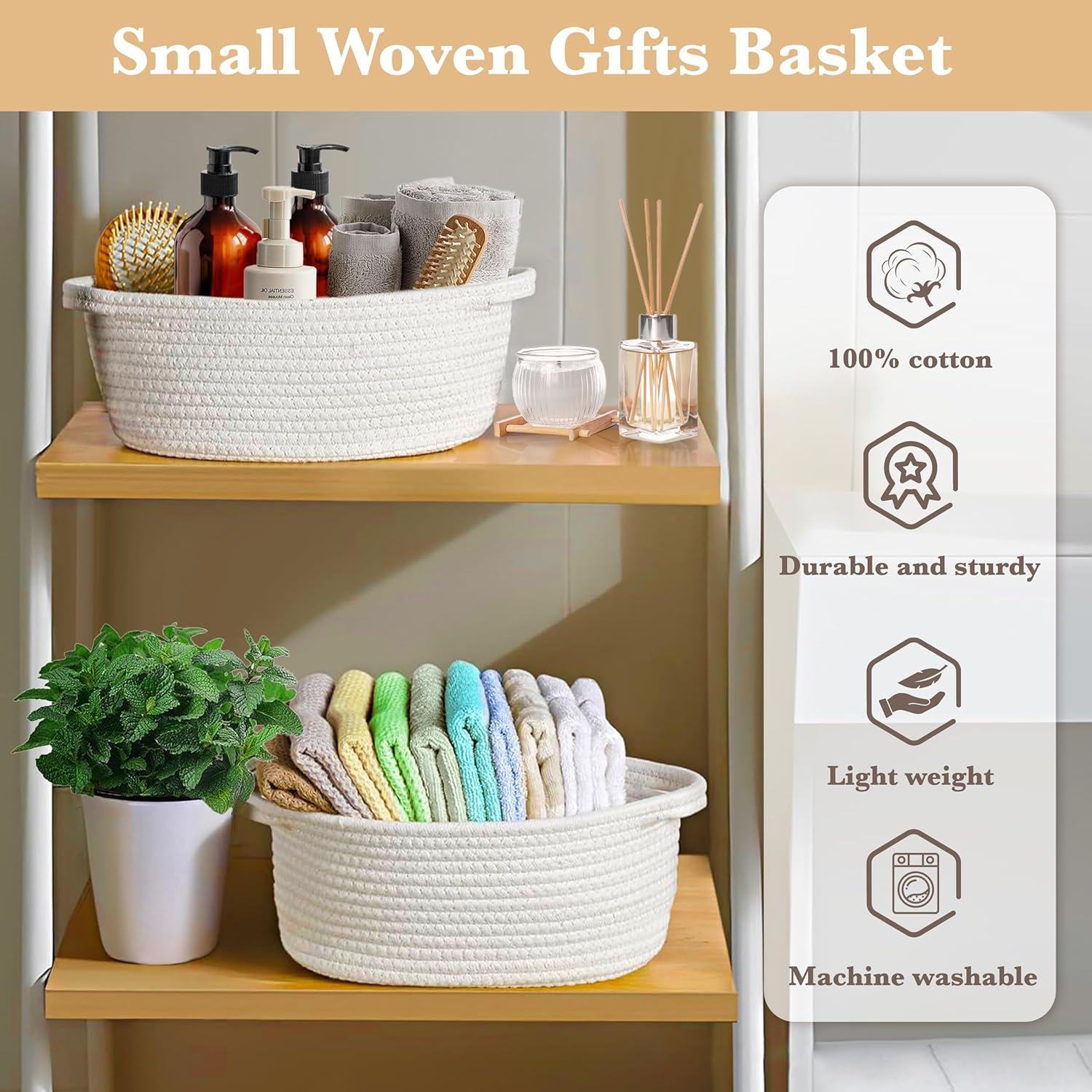 Cesta de Regalos Tejida Bufims 30x20x12 cm Blanca