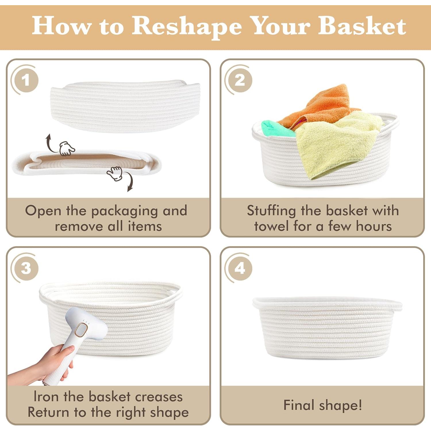 Cesta de Regalos Tejida Bufims 30x20x12 cm Blanca