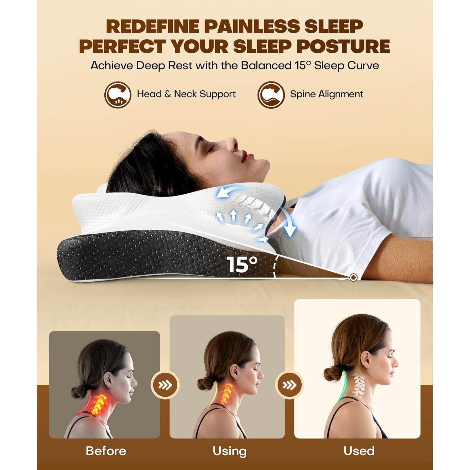 Almohada Cervical Ergonómica Cozyplayer STSDK-05 1.22 kg