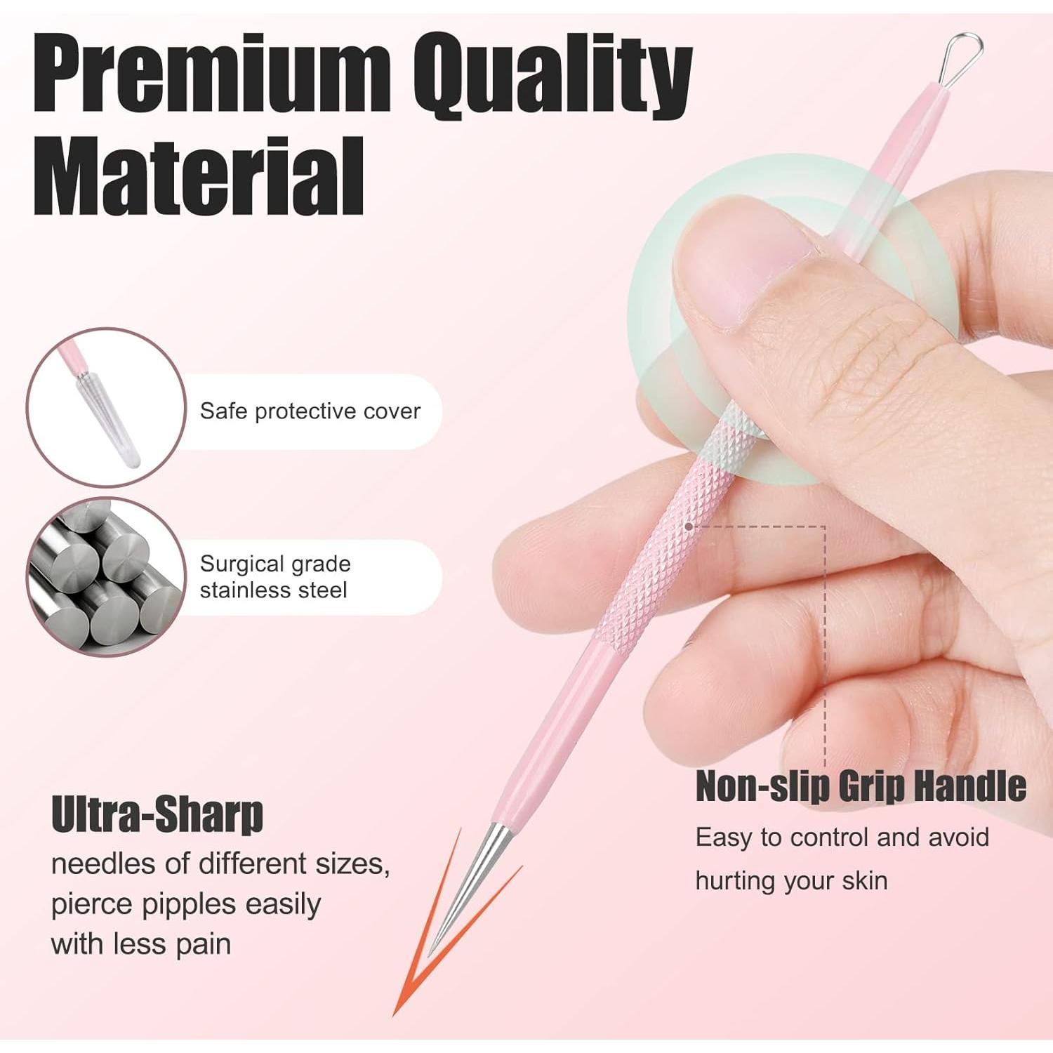 Kit de Herramientas para Eliminar Granos MORGLES 15 Pcs Acero Inoxidable