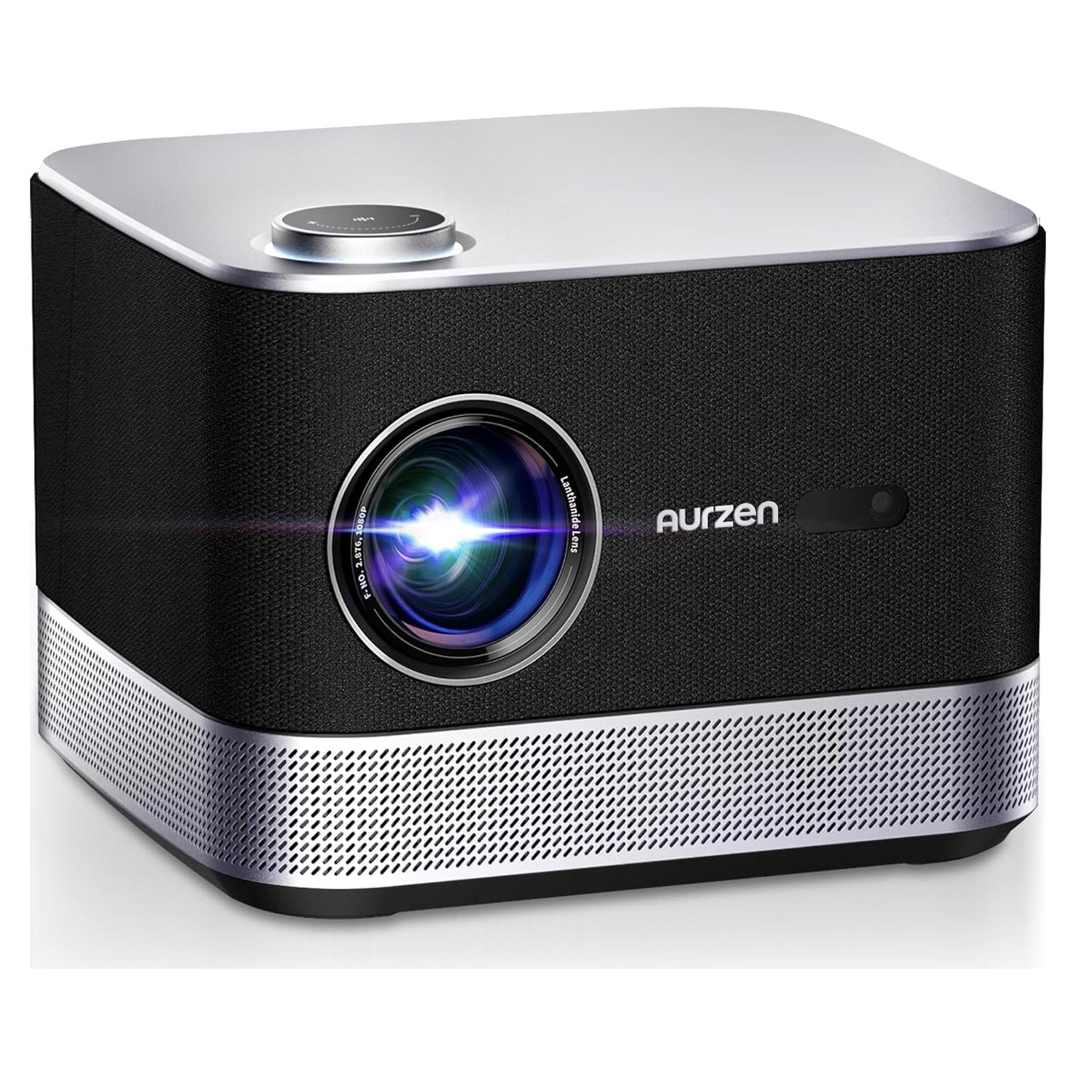 Proyector 3-en-1 Aurzen BOOM 3 1080P 500 ANSI WiFi Bluetooth