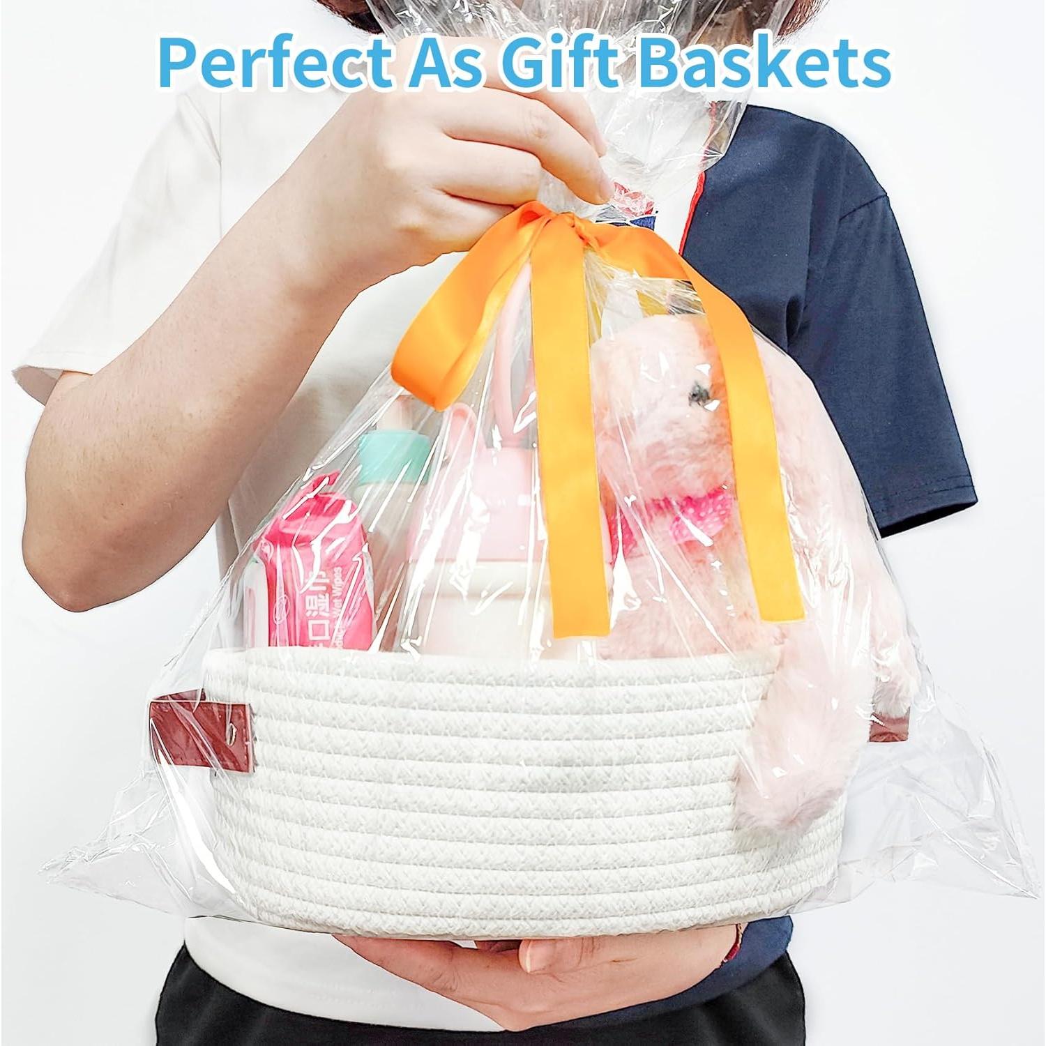 Cesta Pequeña ABenkle Ovalada de Algodón para Almacenamiento