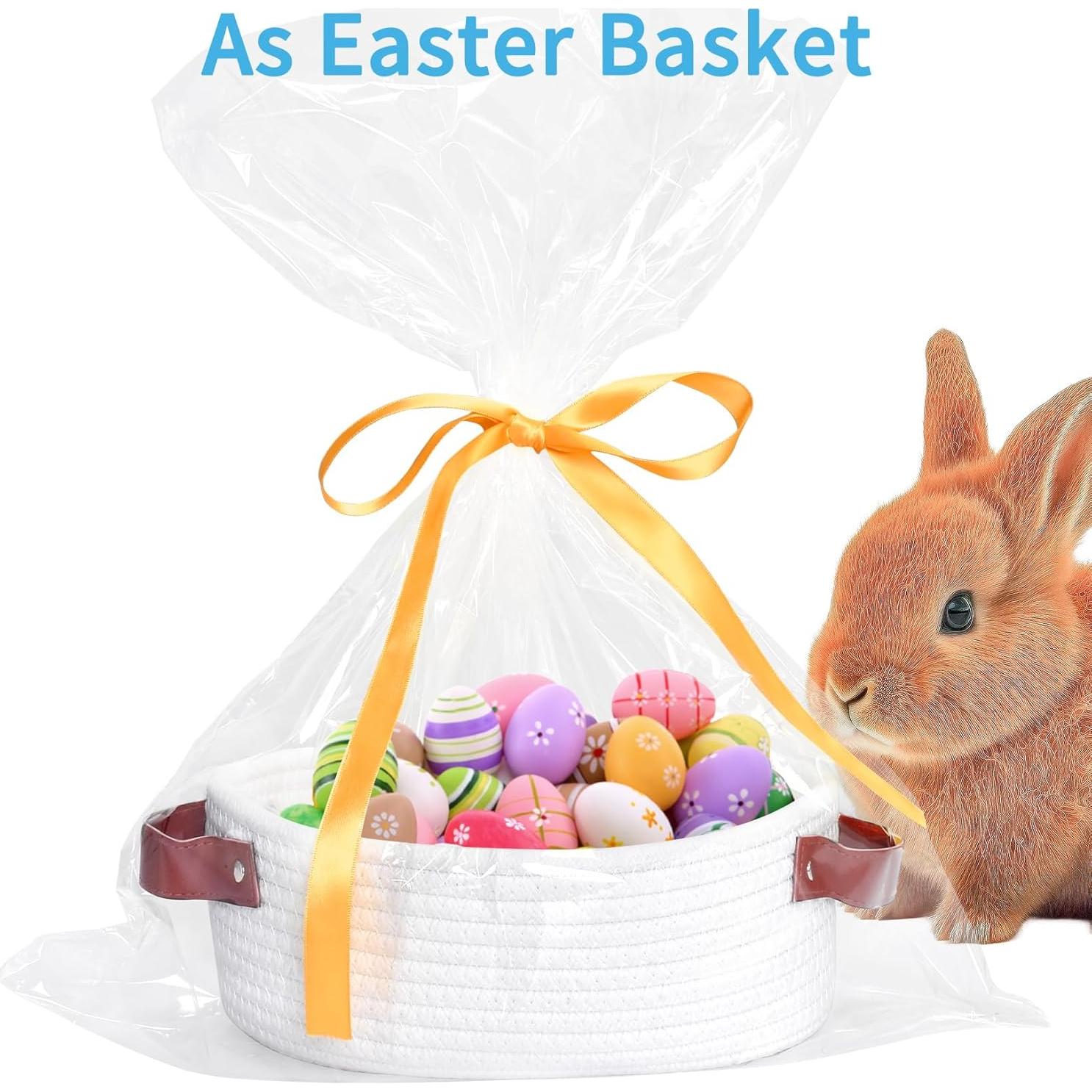 Cesta Pequeña ABenkle Ovalada de Algodón para Almacenamiento