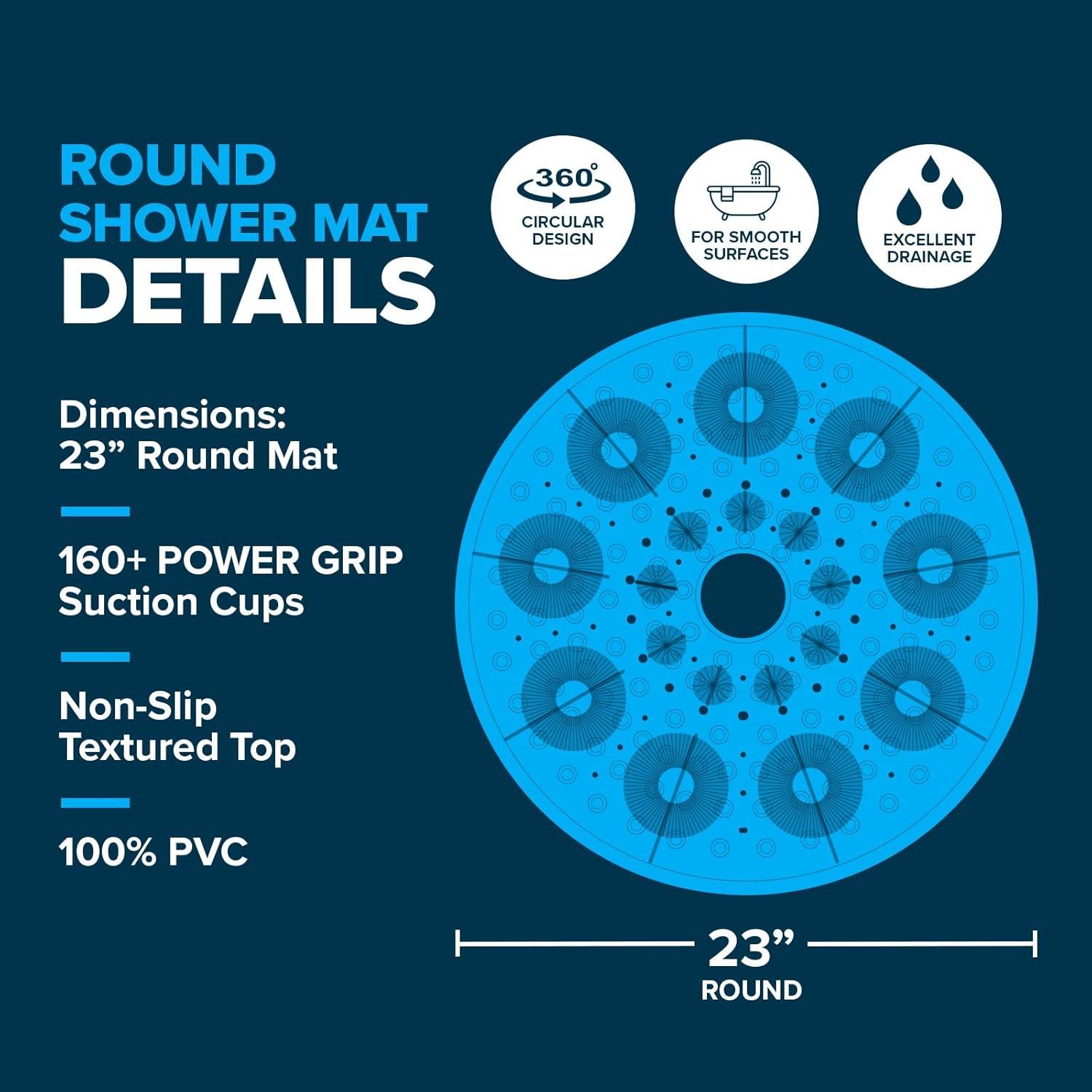 Tapete de Ducha Antideslizante SlipX Solutions 58 cm Vinilo