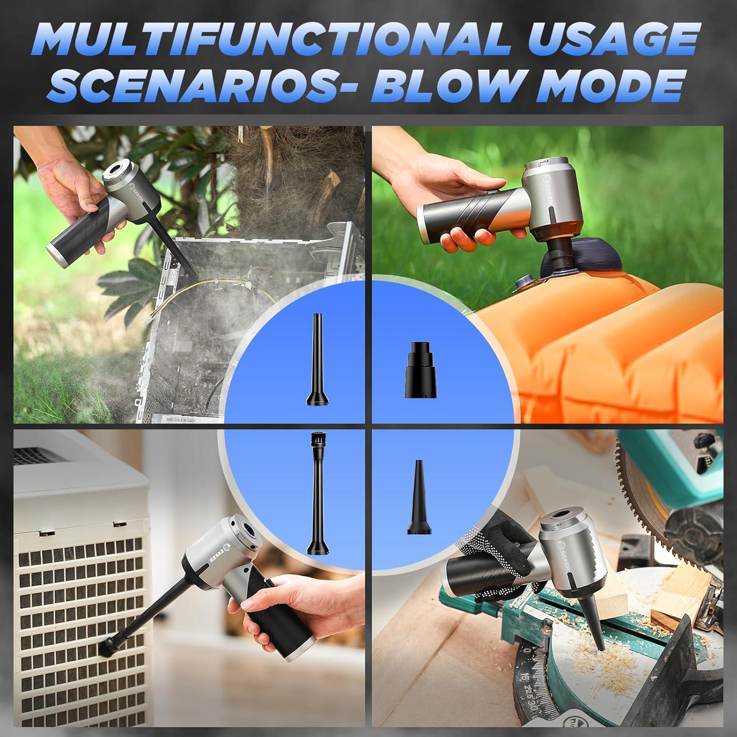 Aspiradora de Mano Saker HL132 Inalámbrica 17000PA Plegable