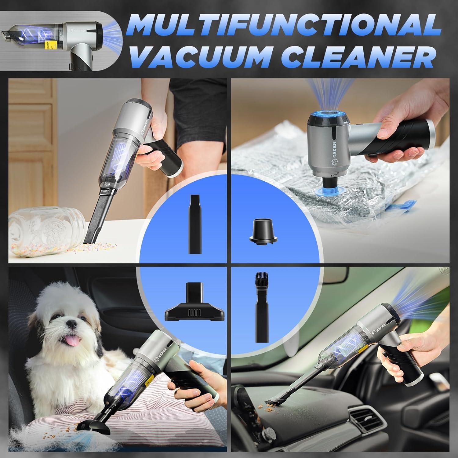 Aspiradora de Mano Saker HL132 Inalámbrica 17000PA Plegable