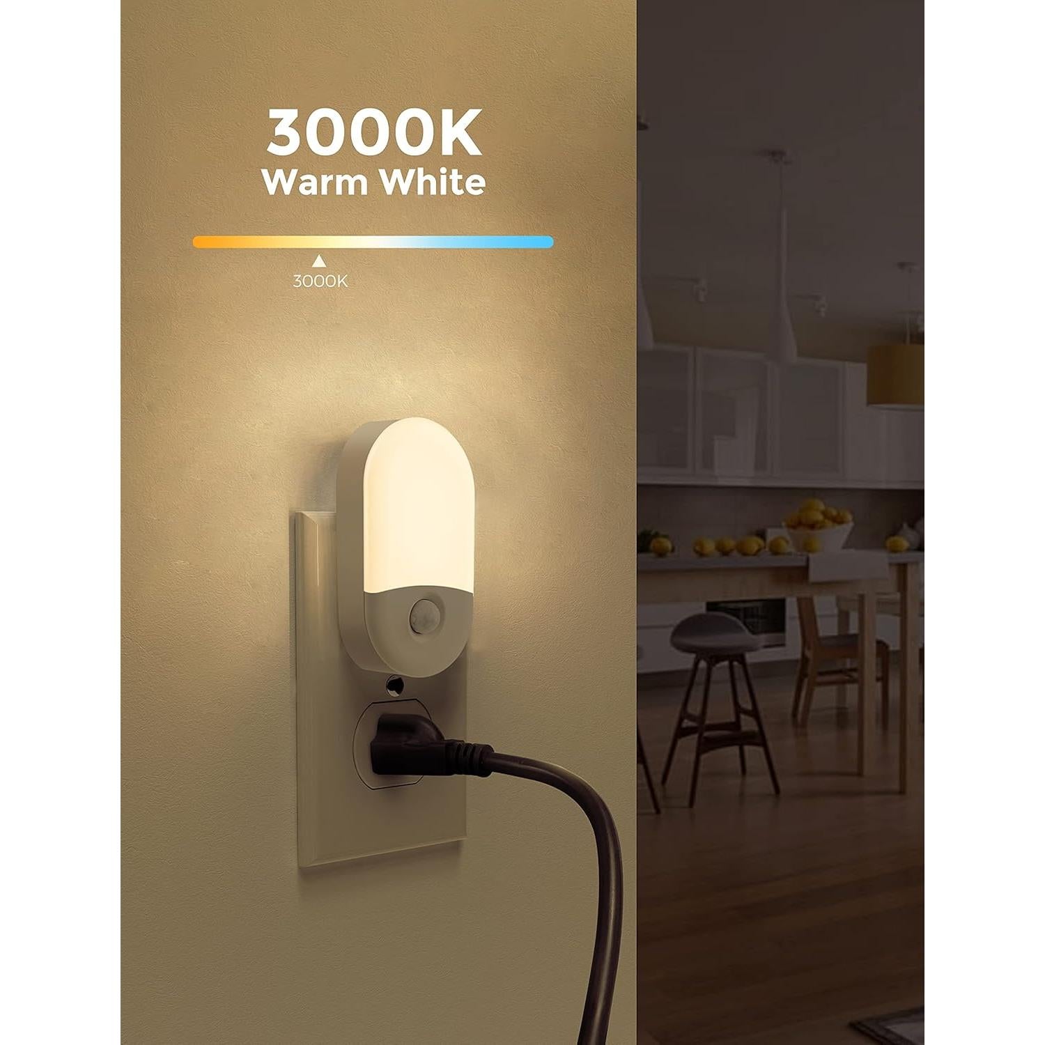 Luz Nocturna con Sensor de Movimiento LOHAS 2Pack 3000K