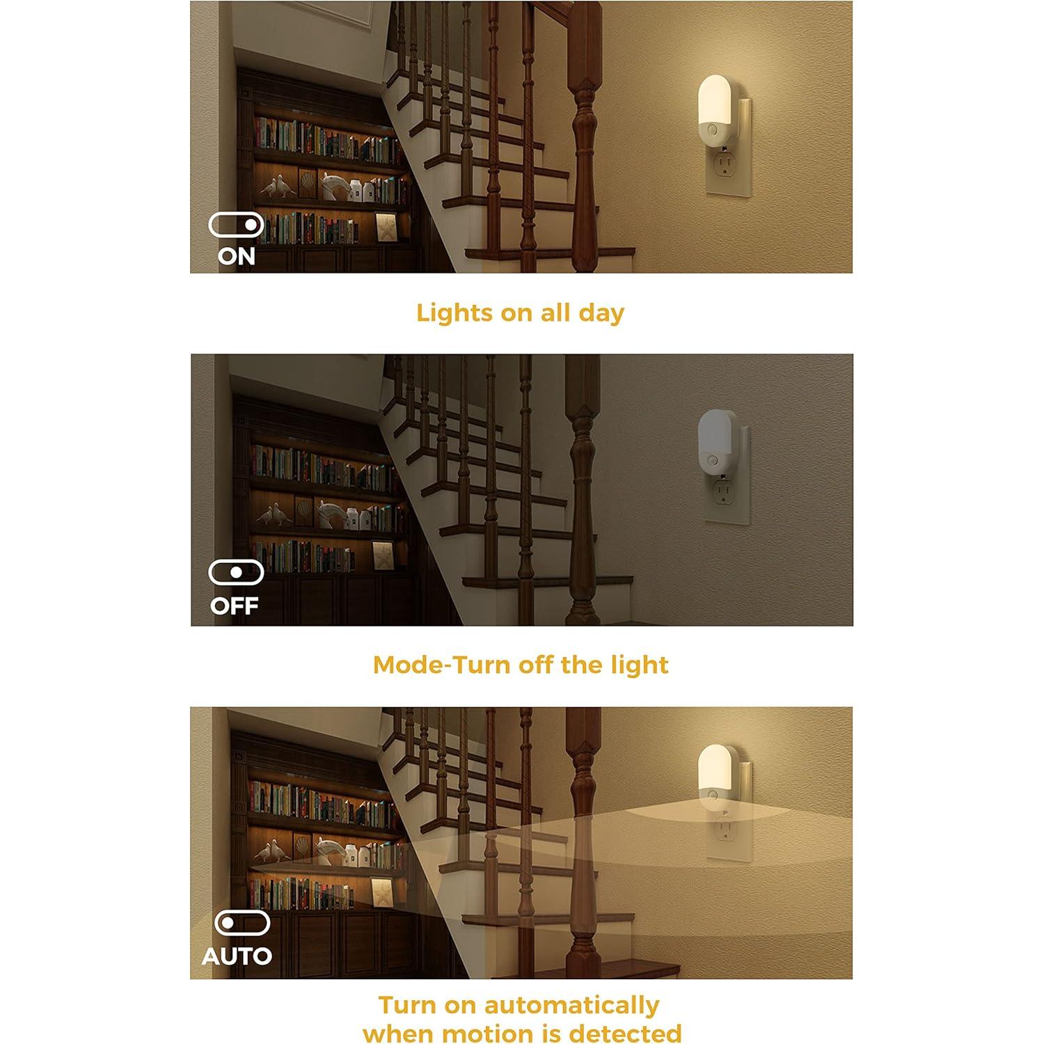 Luz Nocturna con Sensor de Movimiento LOHAS 2Pack 3000K