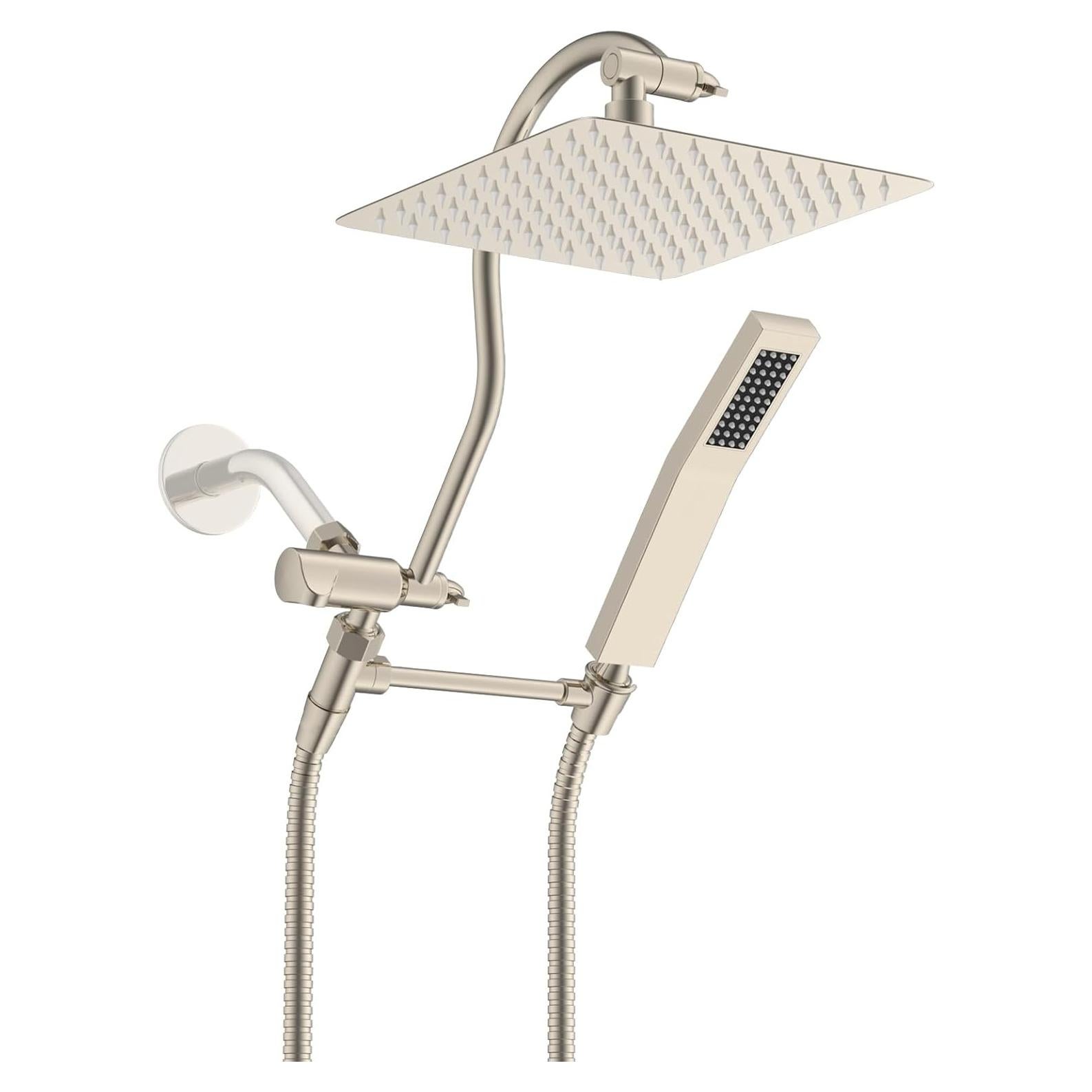 Cabezal de Ducha Hibbent 20 cm Metal Alta Presión Combo