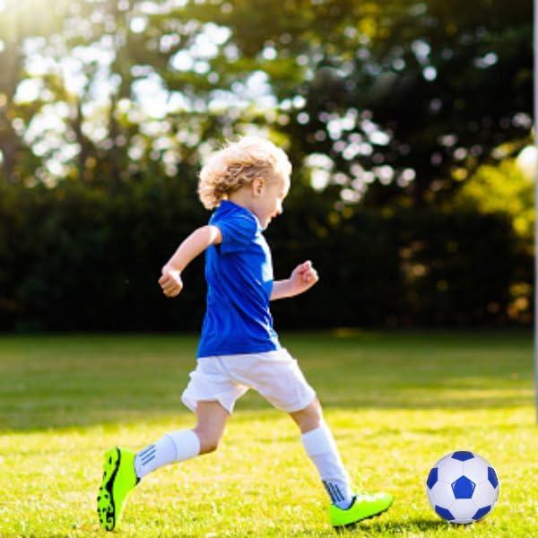 Balón de Fútbol SPDTECH Tamaño 2 Blanco y Azul para Niños