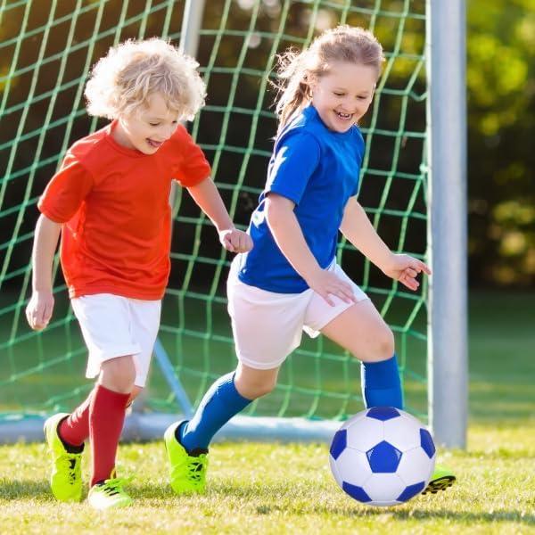 Balón de Fútbol SPDTECH Tamaño 2 Blanco y Azul para Niños