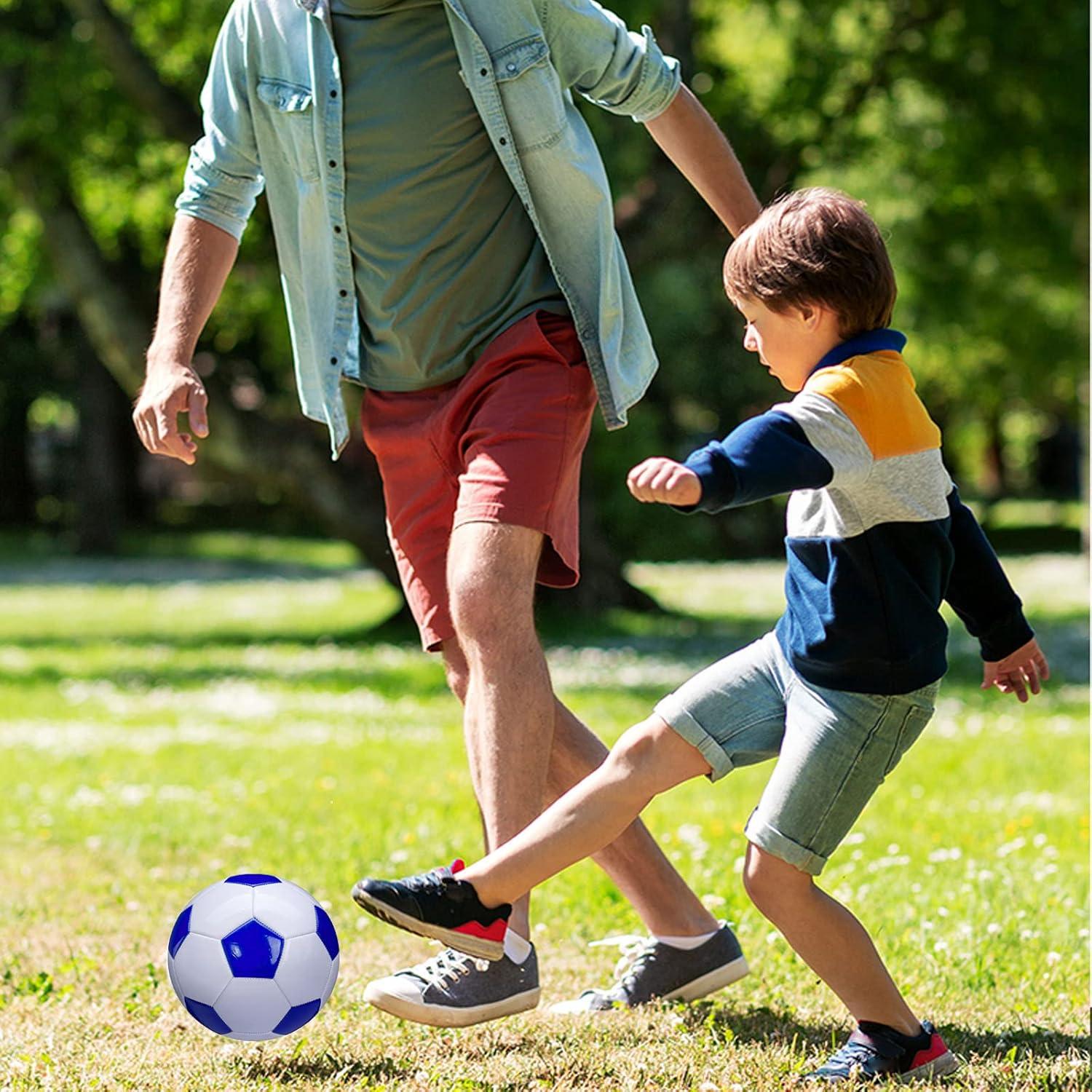 Balón de Fútbol SPDTECH Tamaño 2 Blanco y Azul para Niños