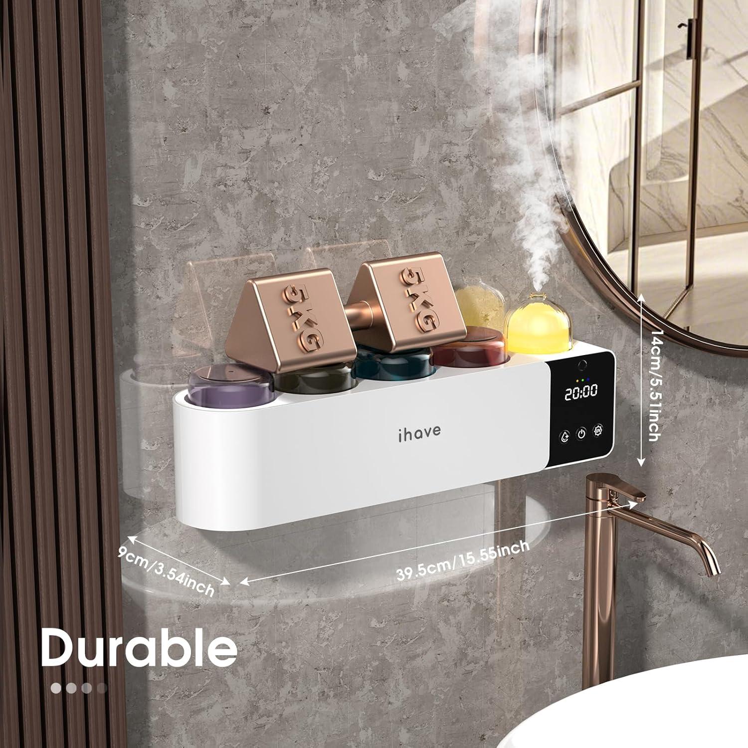 Soporte para Cepillos de Dientes iHave F104 con Desinfección UV y Aromaterapia