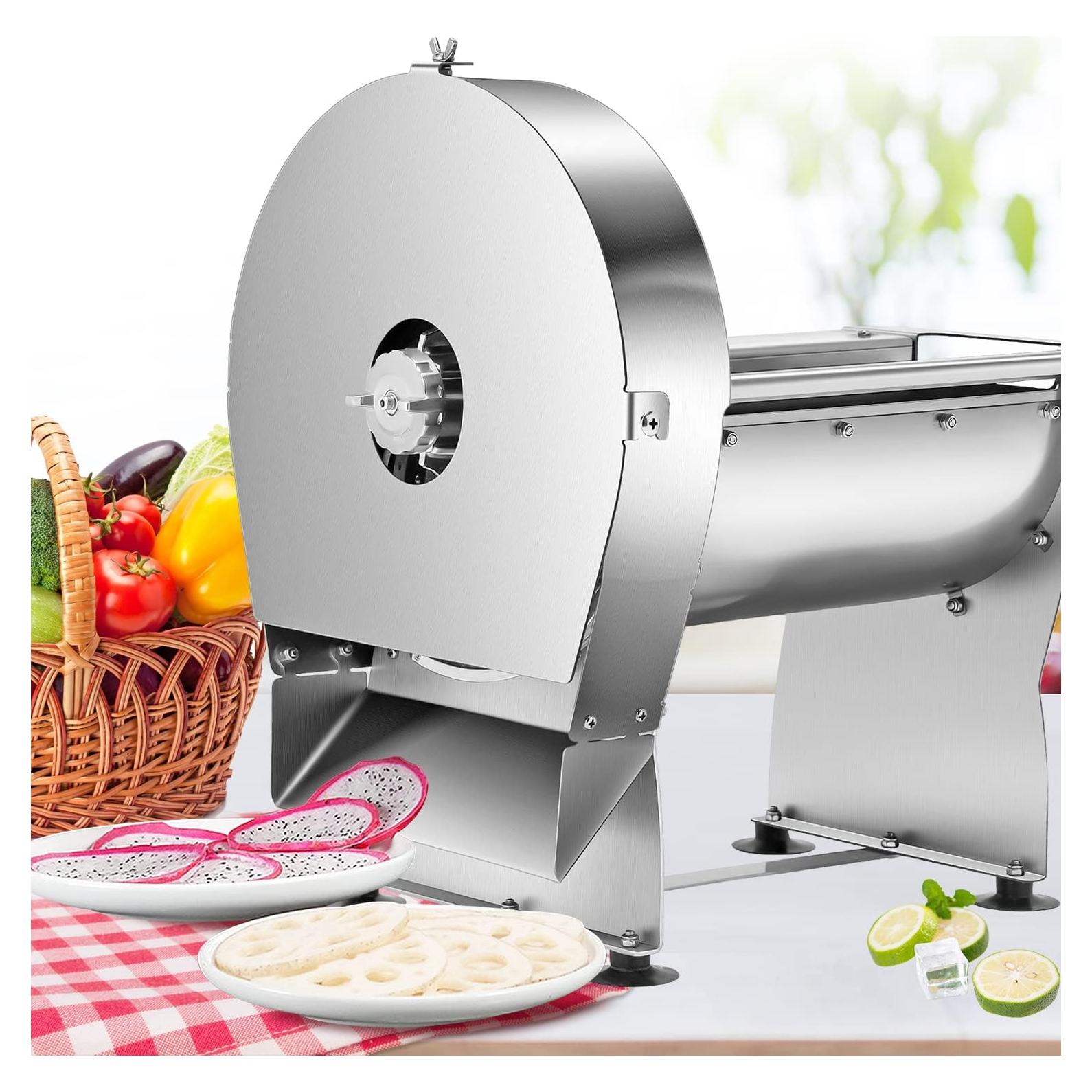 Cortadora de Verduras Eléctrica NEWTRY 10mm Acero Inoxidable