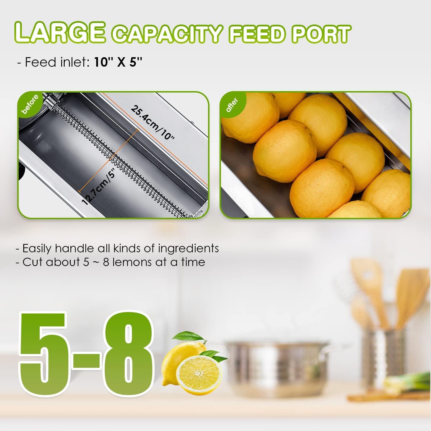 Cortadora de Verduras Eléctrica NEWTRY 10mm Acero Inoxidable