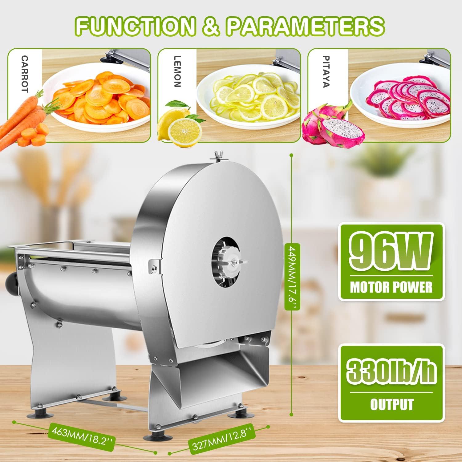 Cortadora de Verduras Eléctrica NEWTRY 10mm Acero Inoxidable