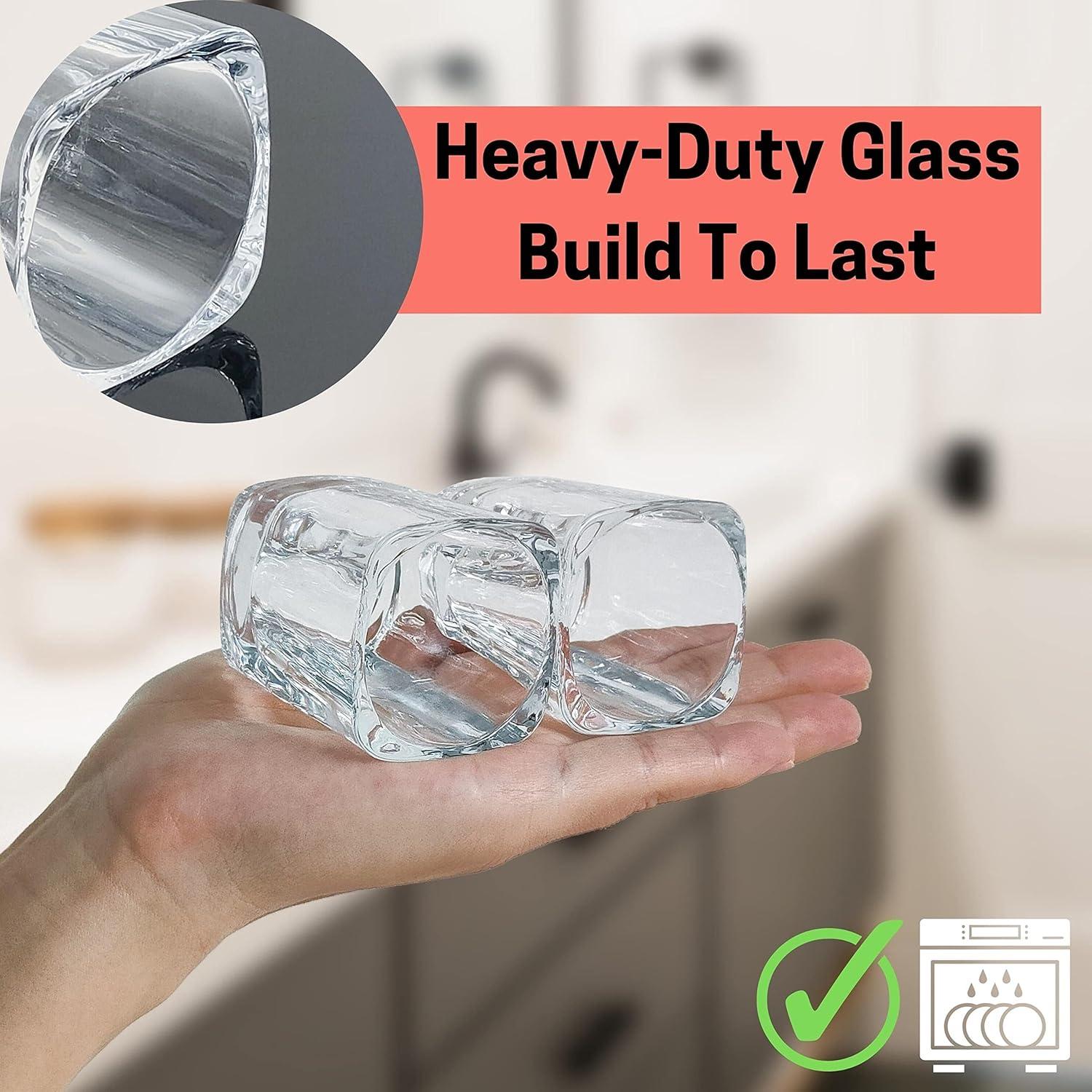 Dispensador de Enjuague Bucal eBun de Vidrio 1L con Tazas