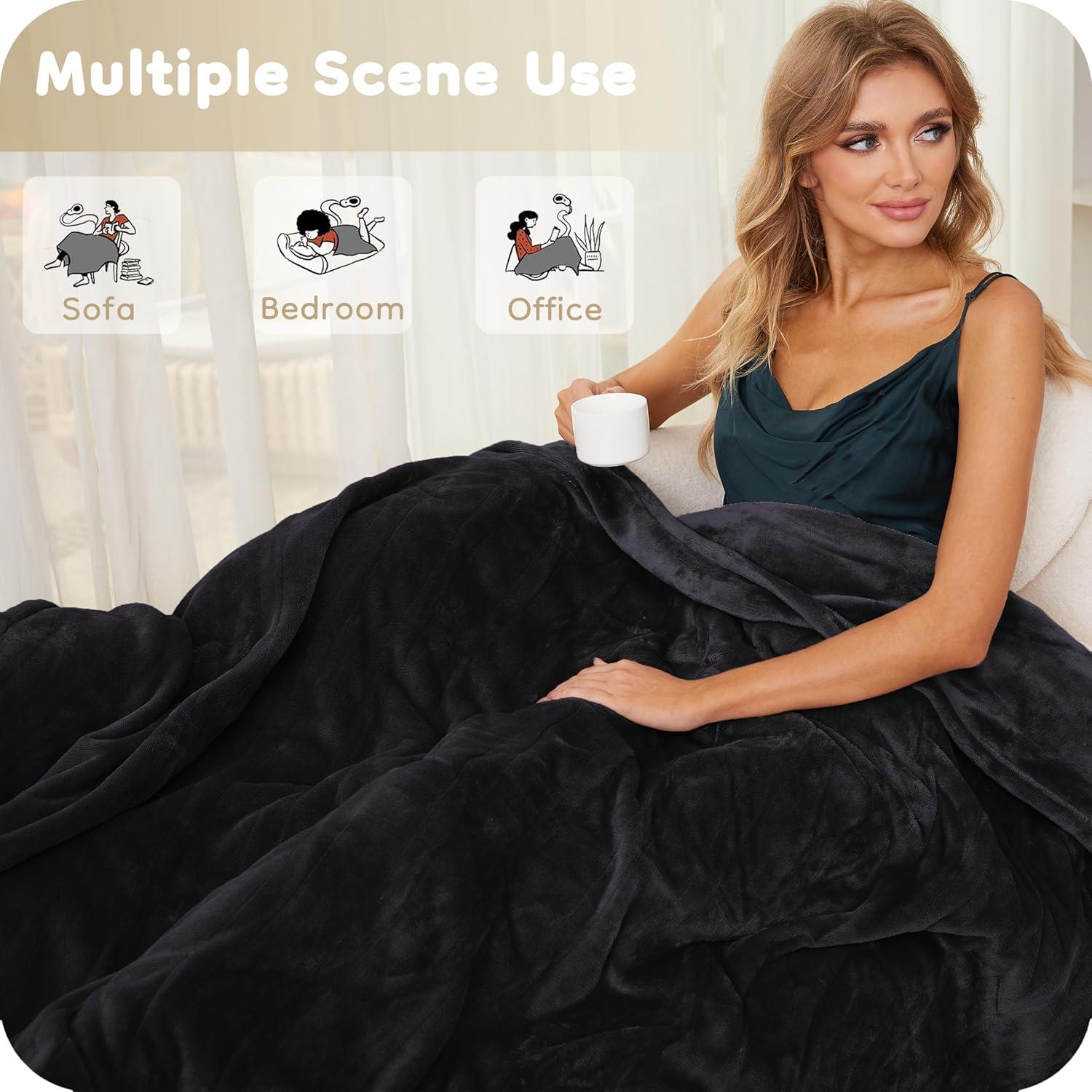 Manta Eléctrica Calentada LaffyLo 213x183 cm 4 Niveles Gris