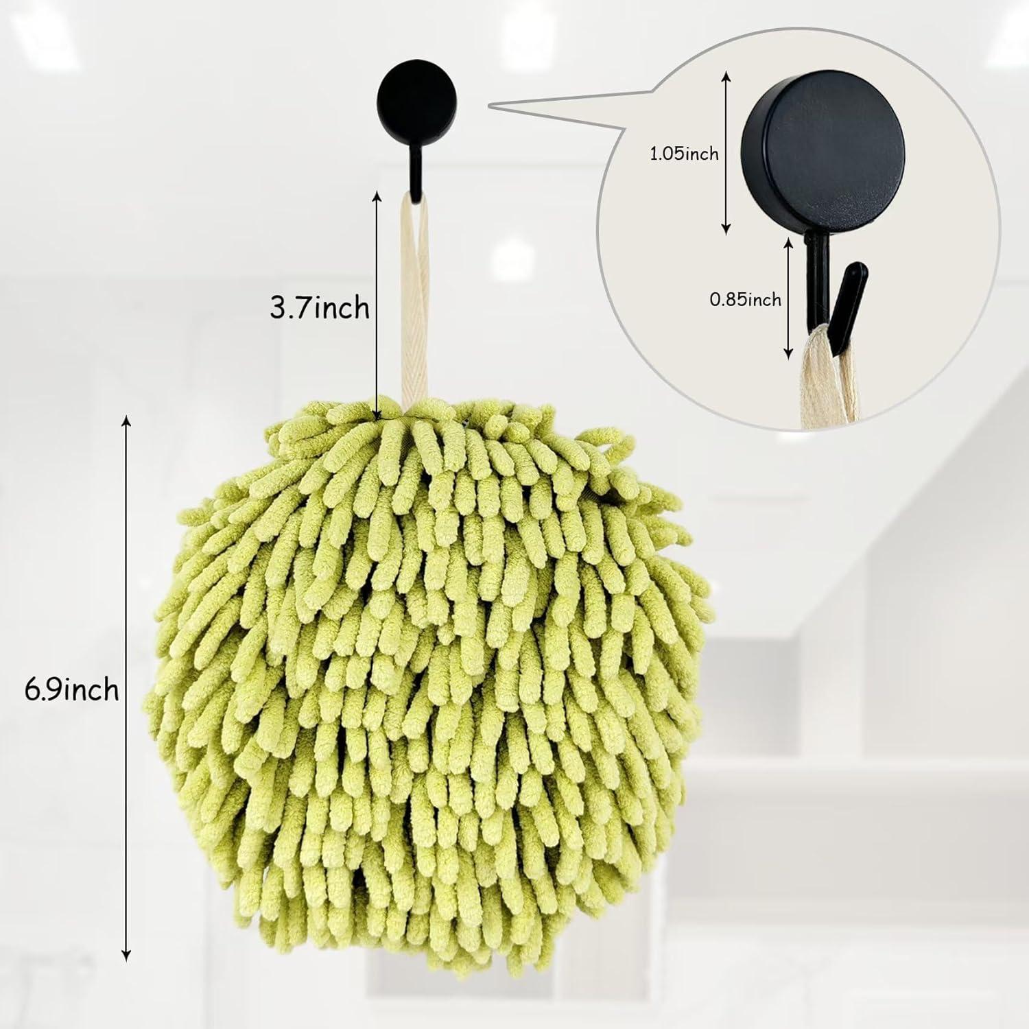 Toallas de Mano MEETSWEET Chenille Secado Rápido Set 3 Verde