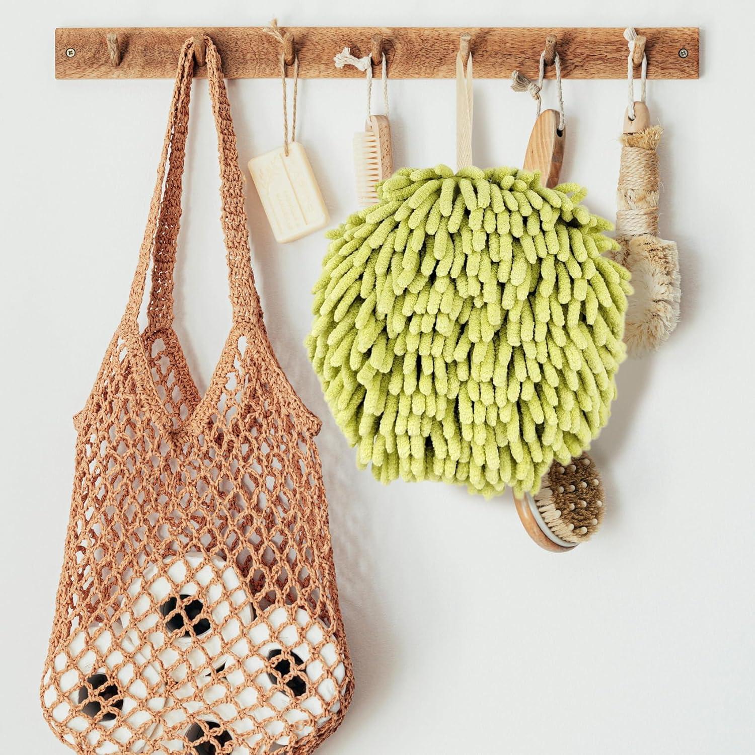 Toallas de Mano MEETSWEET Chenille Secado Rápido Set 3 Verde