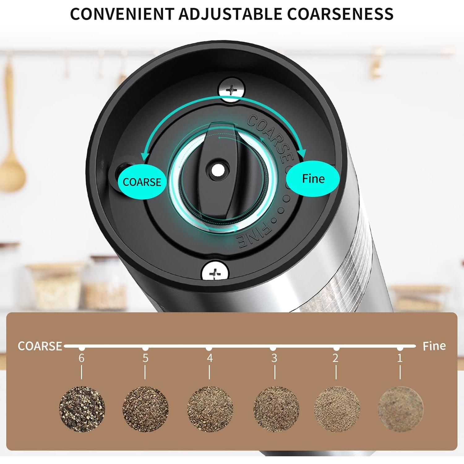 Molinillos Eléctricos de Sal y Pimienta CIRCLE JOY con Base Doble