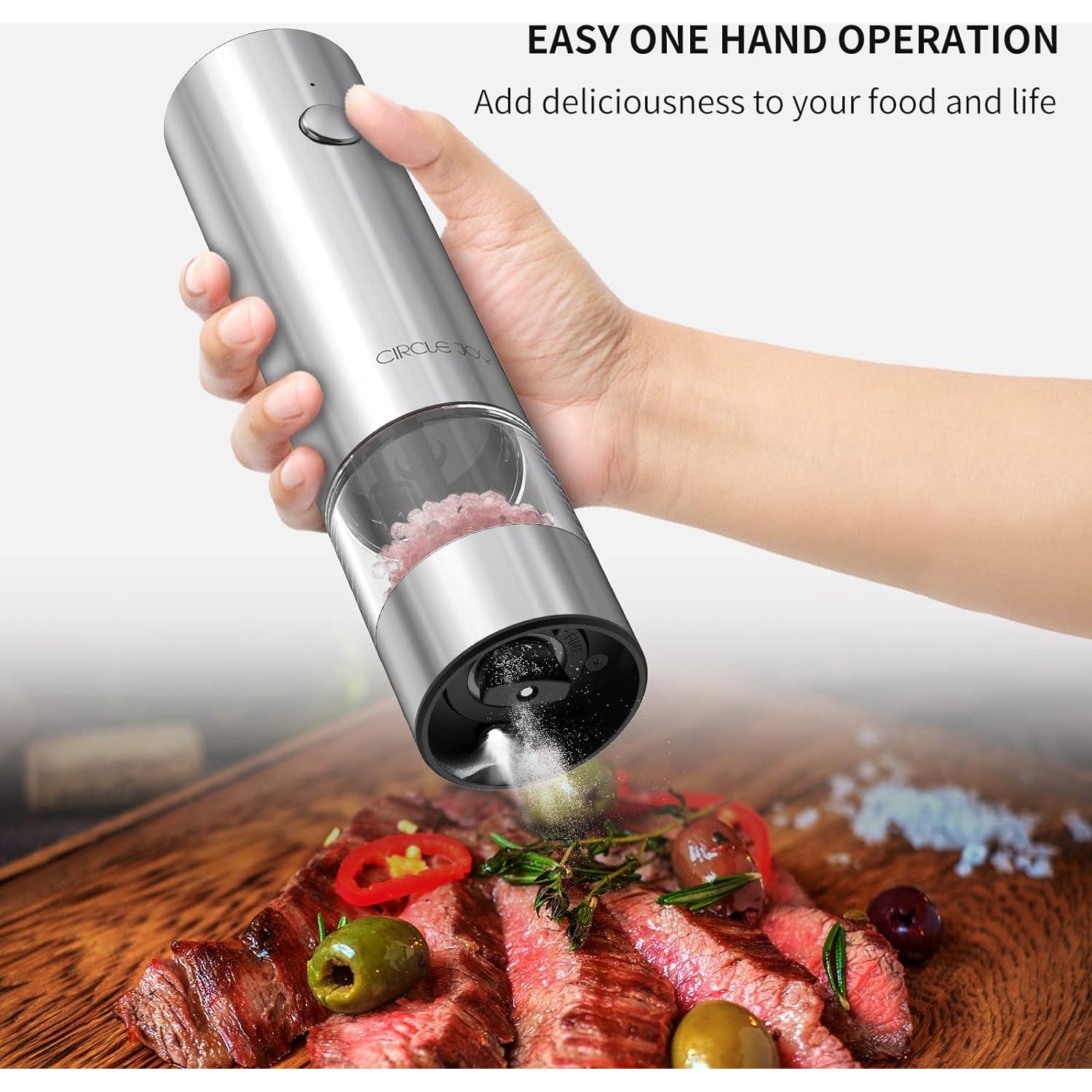 Molinillos Eléctricos de Sal y Pimienta CIRCLE JOY con Base Doble