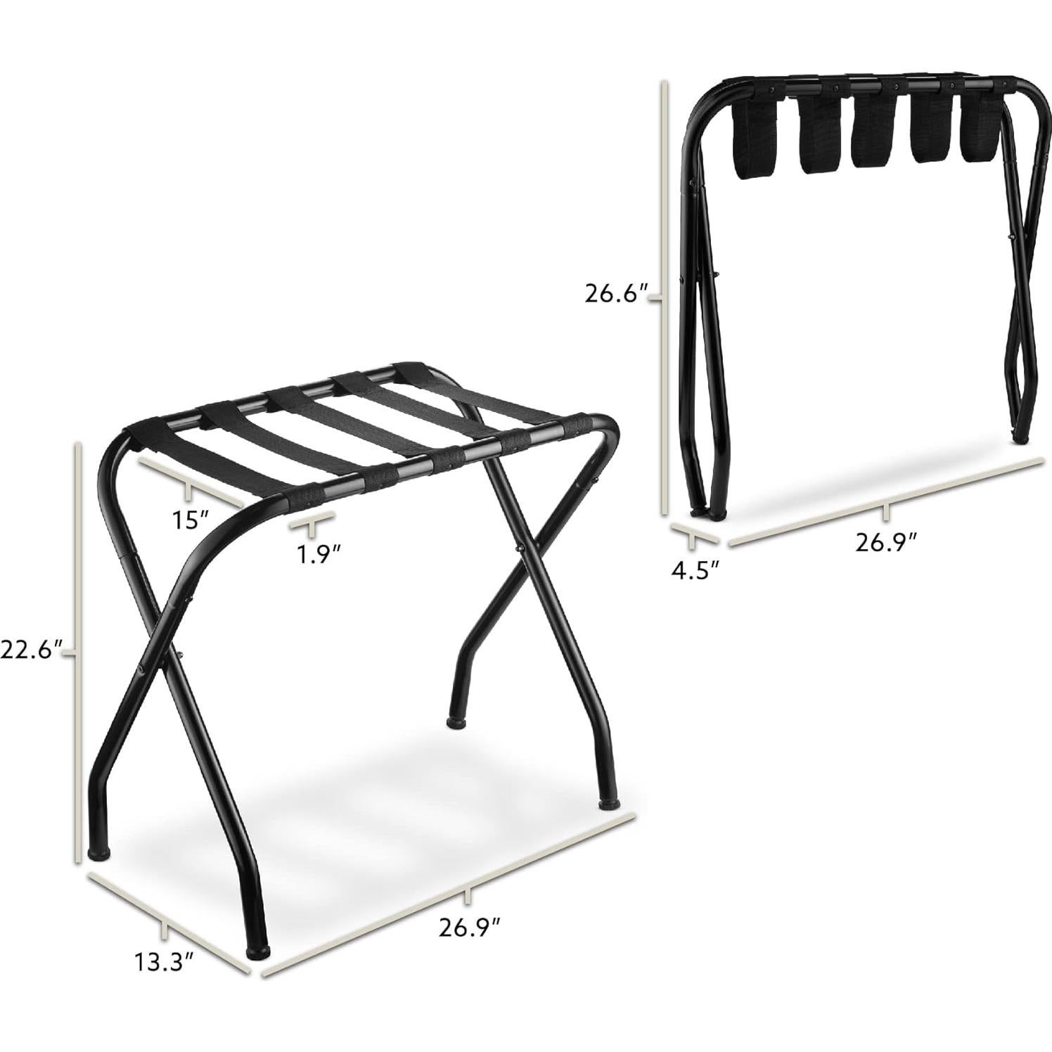 Soporte de Equipaje Plegable Bartnelli Acero Negro 45kg