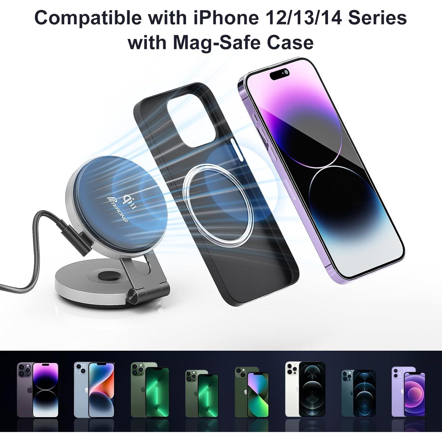 Soporte Cargador Inalámbrico Qi2 PETERONG para Tesla 15W