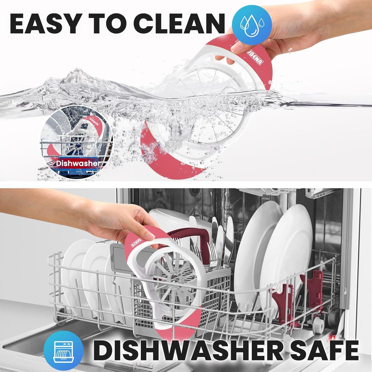 Cortador de Manzanas SCHVUBENR 12 Cuchillas Acero Inoxidable Rosa