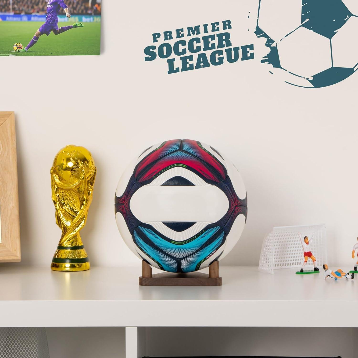 Soporte de Pelotas PUERSI de Nogal para Balones y Decoración