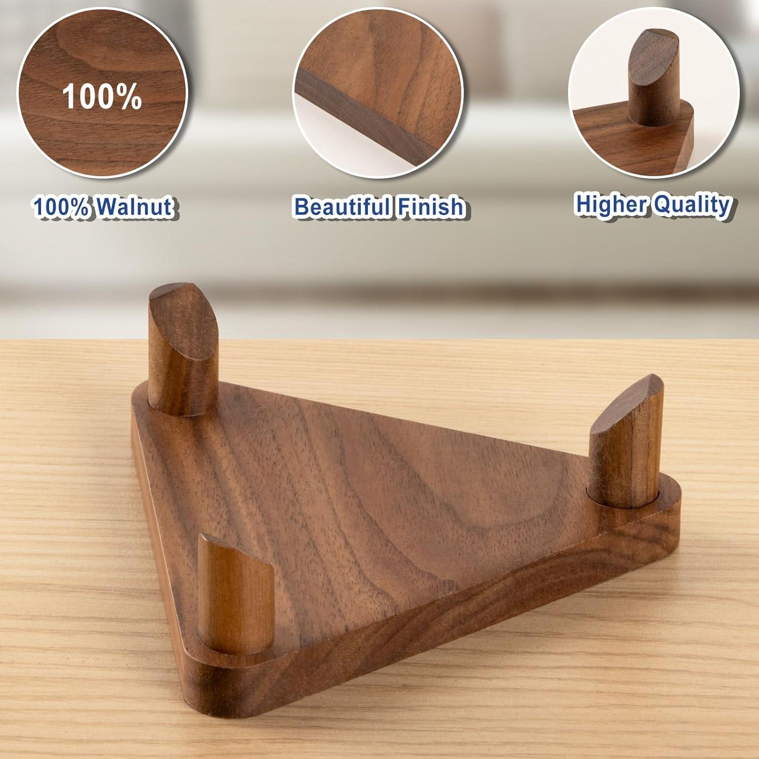 Soporte de Pelotas PUERSI de Nogal para Balones y Decoración