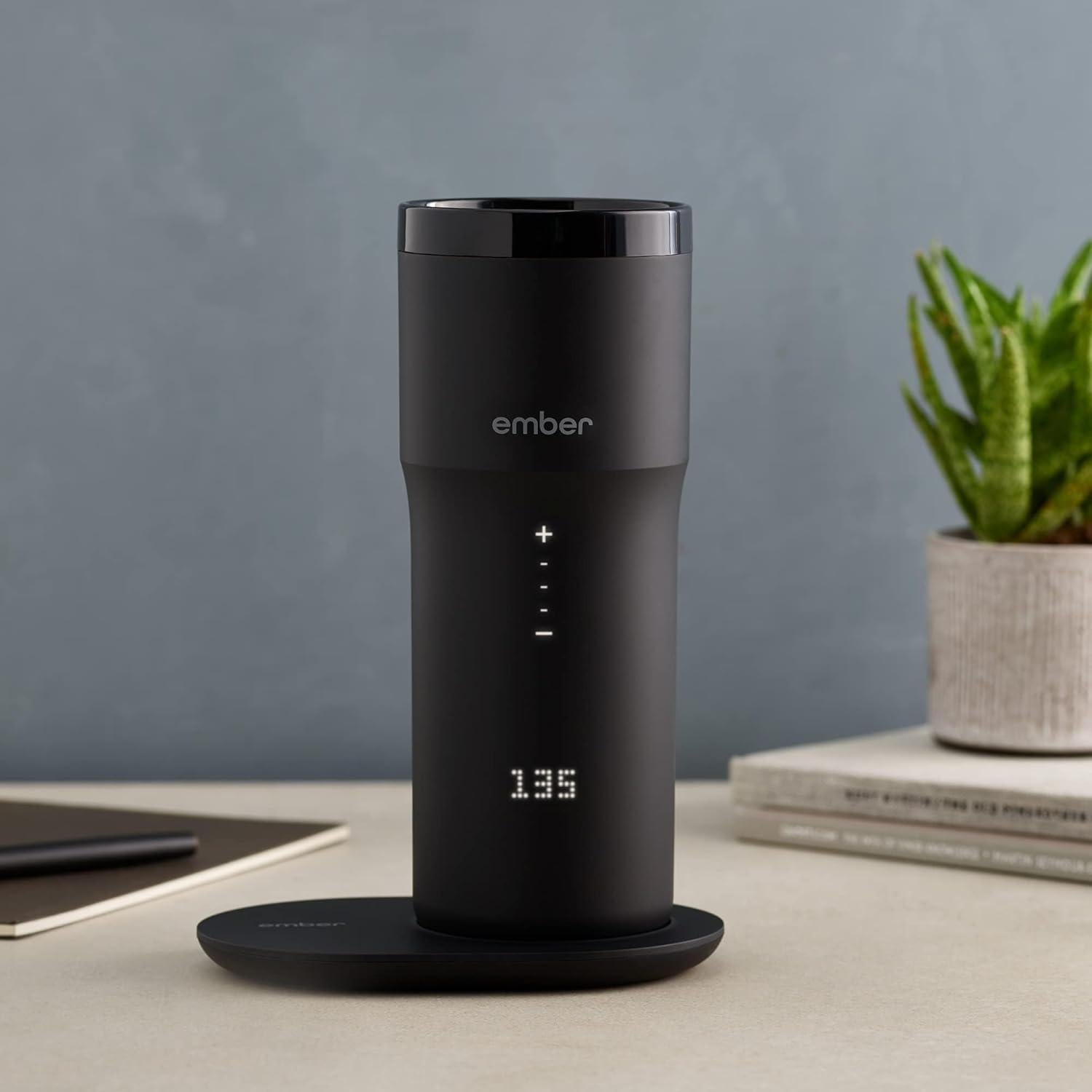 Taza de Viaje Ember 2 con Base de Carga Inalámbrica Negra