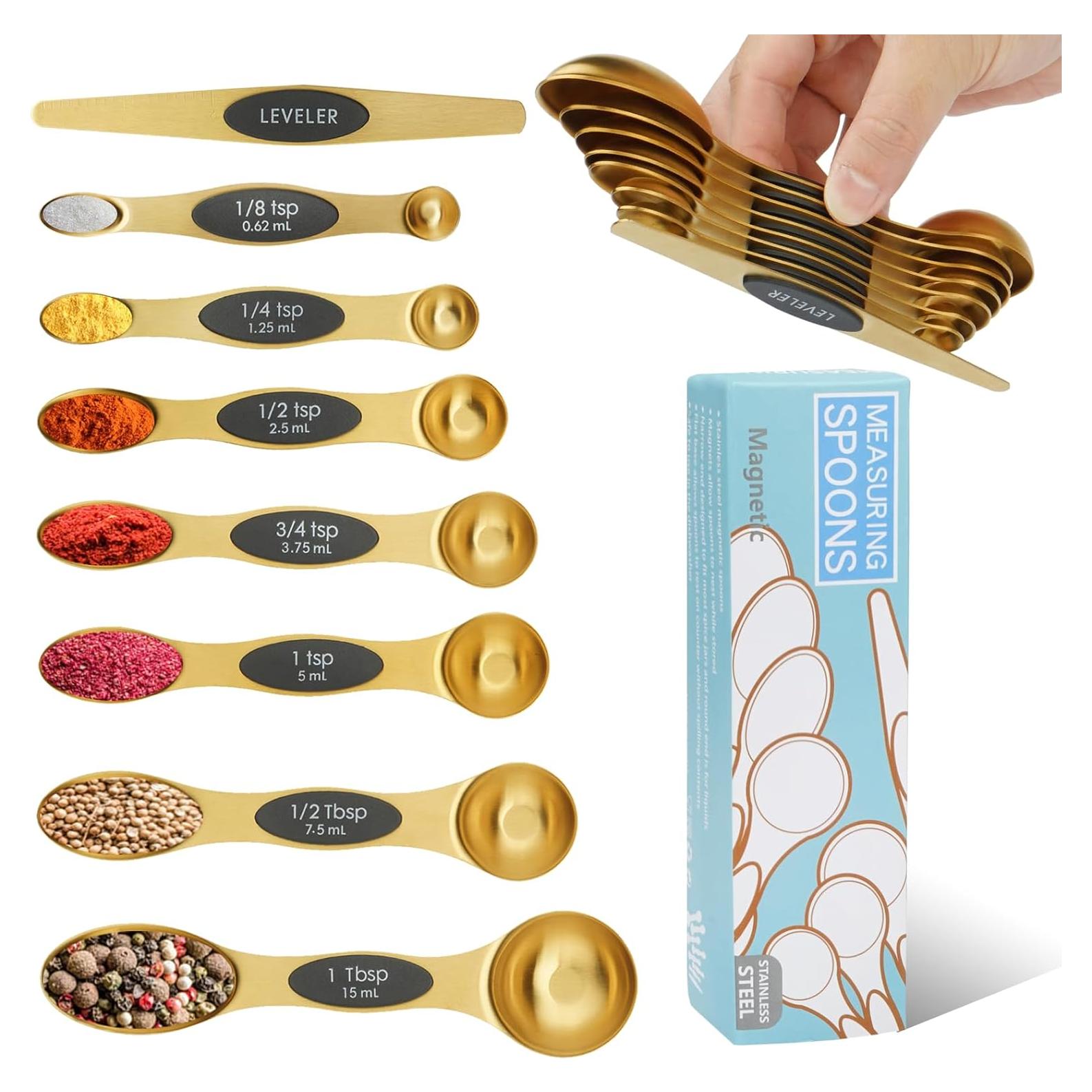 Juego de Cucharas Medidoras Magnéticas AGIgear de Acero Inoxidable