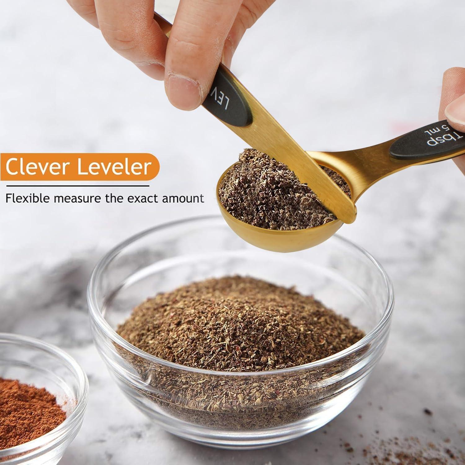 Juego de Cucharas Medidoras Magnéticas AGIgear de Acero Inoxidable