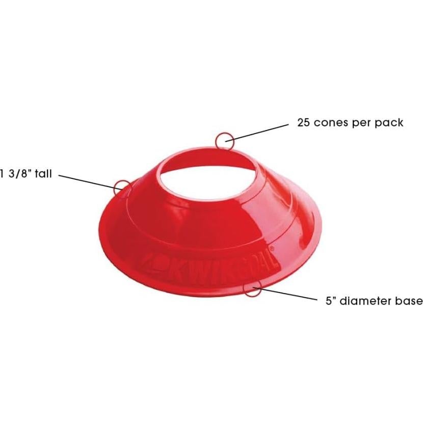 Conos de disco mini Kwik Goal, paquete de 25 unidades
