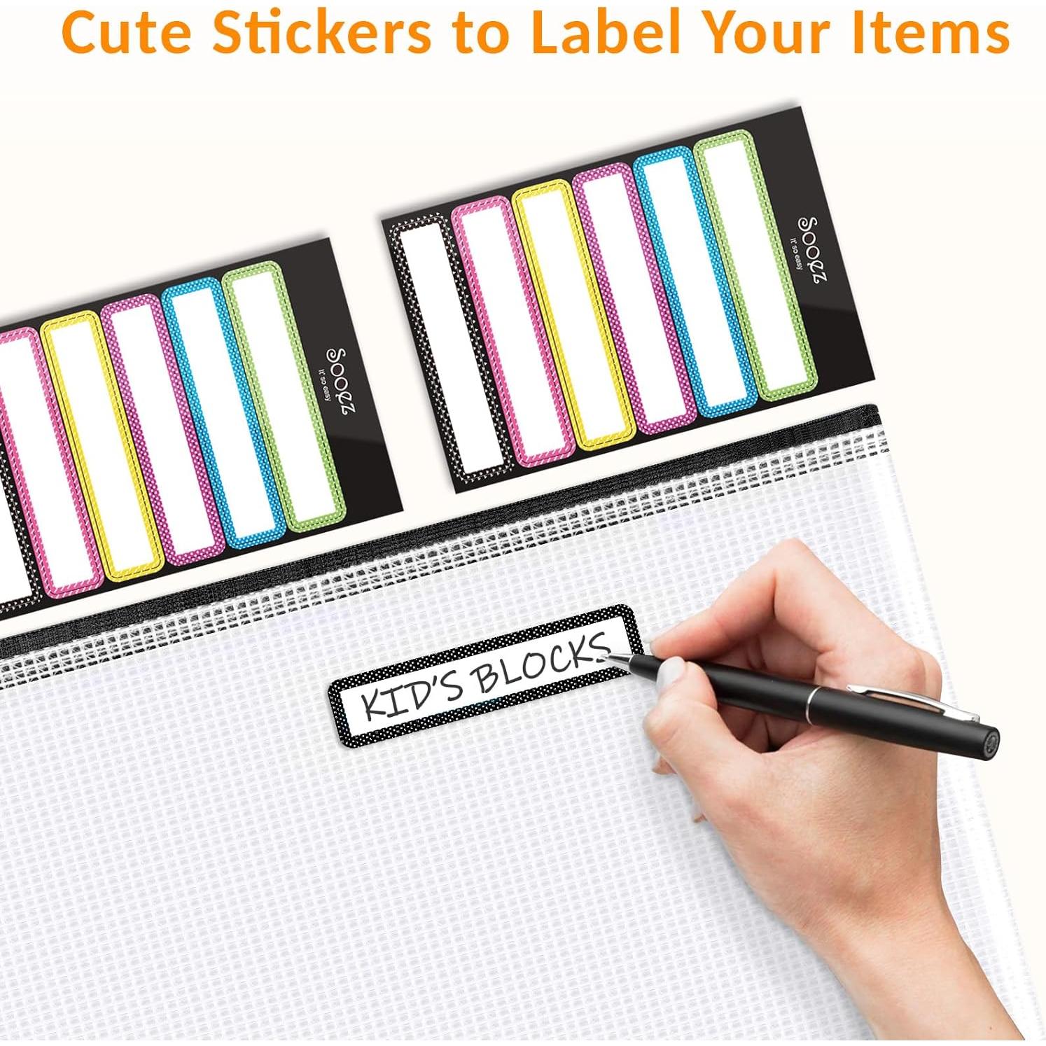 24 Bolsas de Malla con Cremallera SooEZ A4 Negro