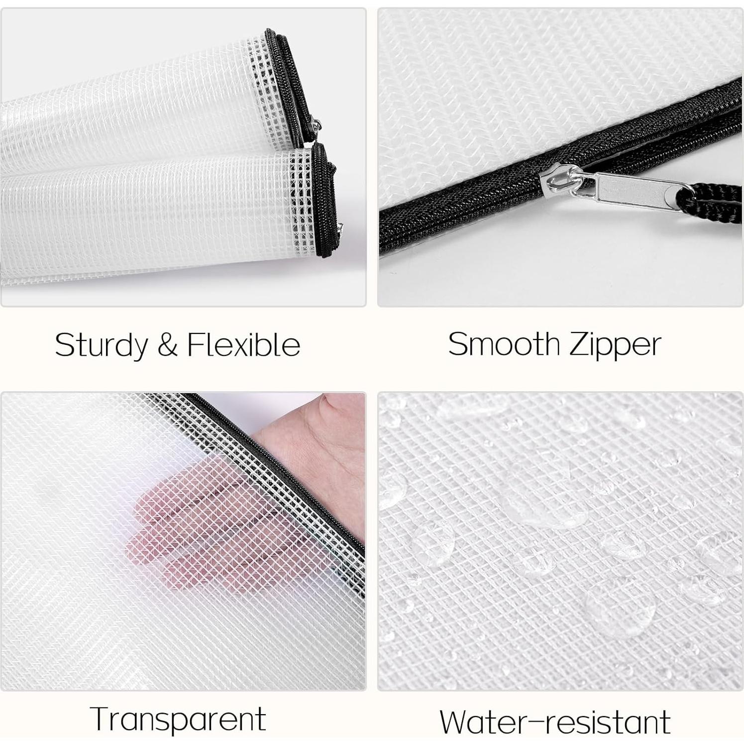 24 Bolsas de Malla con Cremallera SooEZ A4 Negro