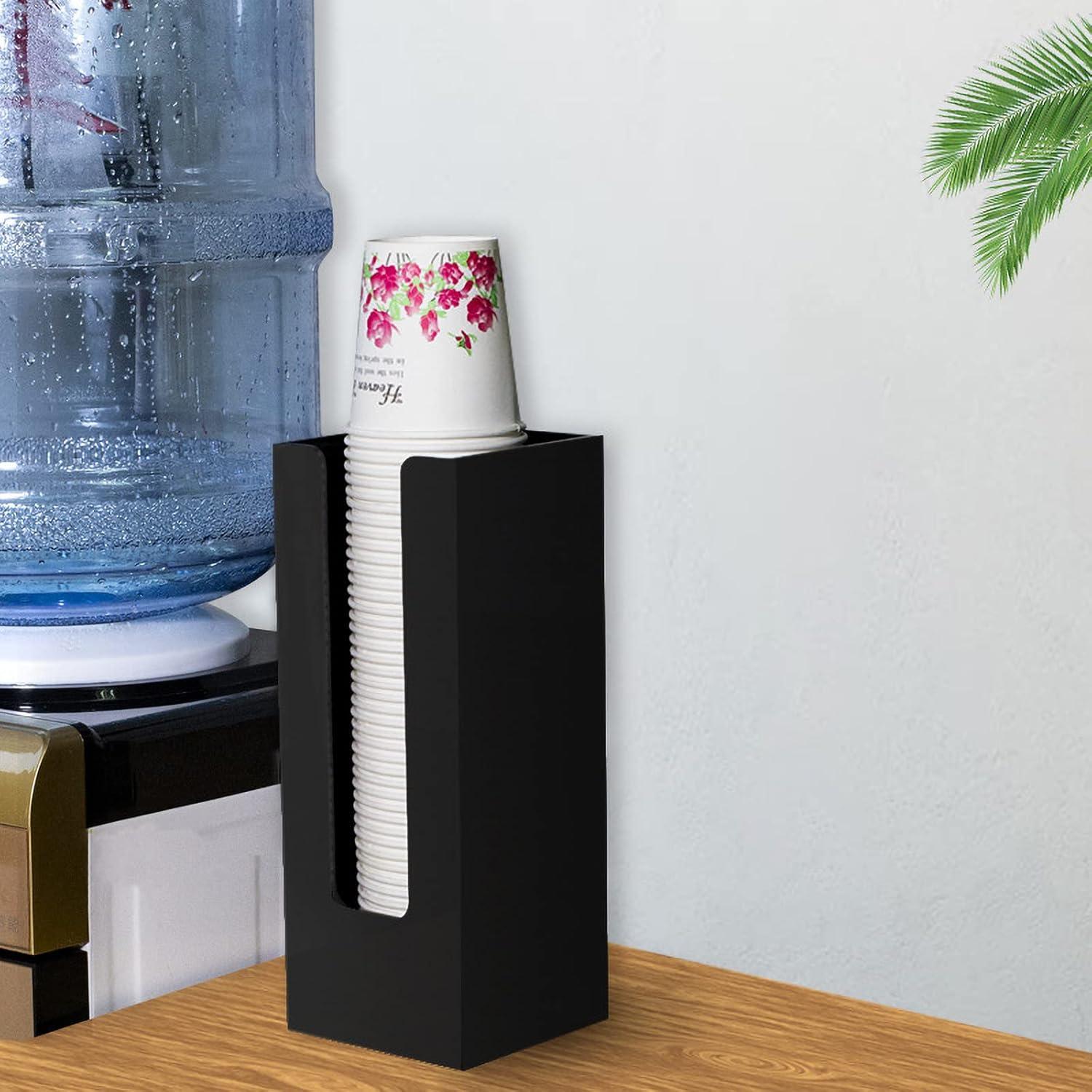 Dispensador de Tazas de Papel Tirifer, Organizador Acrílico 24x11x10.5cm