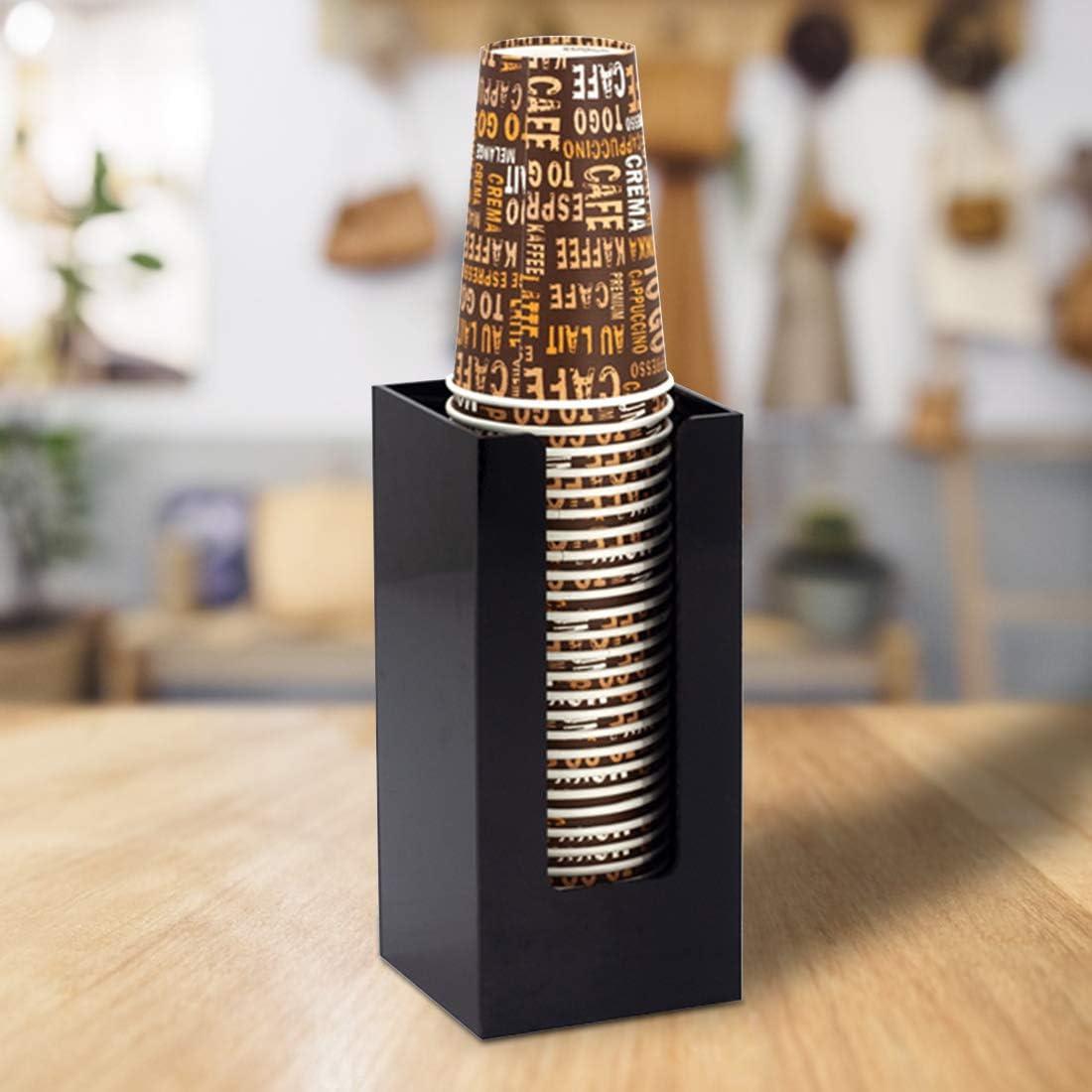 Dispensador de Tazas de Papel Tirifer, Organizador Acrílico 24x11x10.5cm