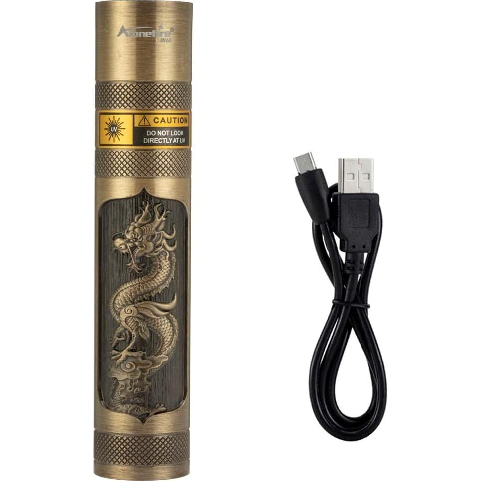 Linterna UV Recargable Alonefire SV65 5W 365nm Luz Negra