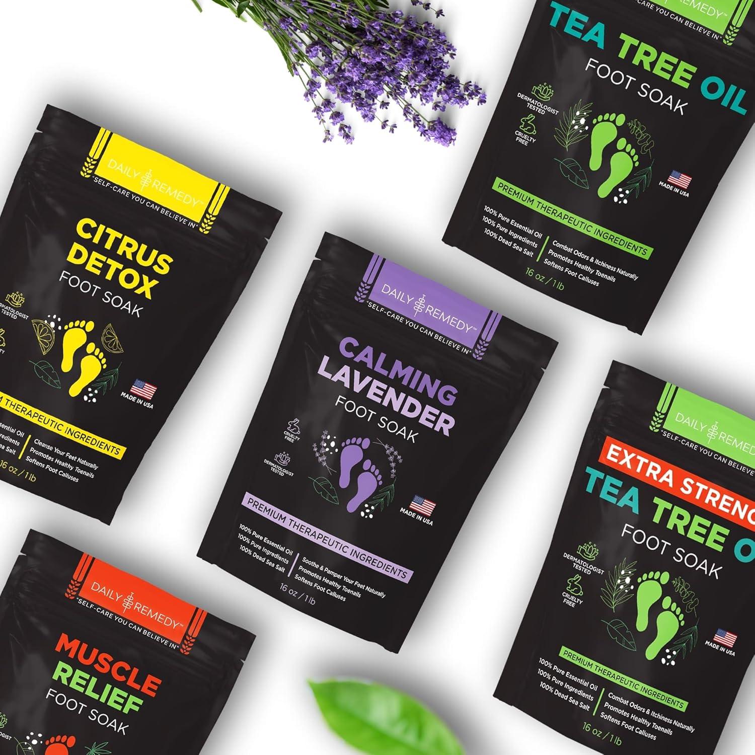 Remojo de Pies Daily Remedy 453.6 g con Sal de Epsom y Lavanda