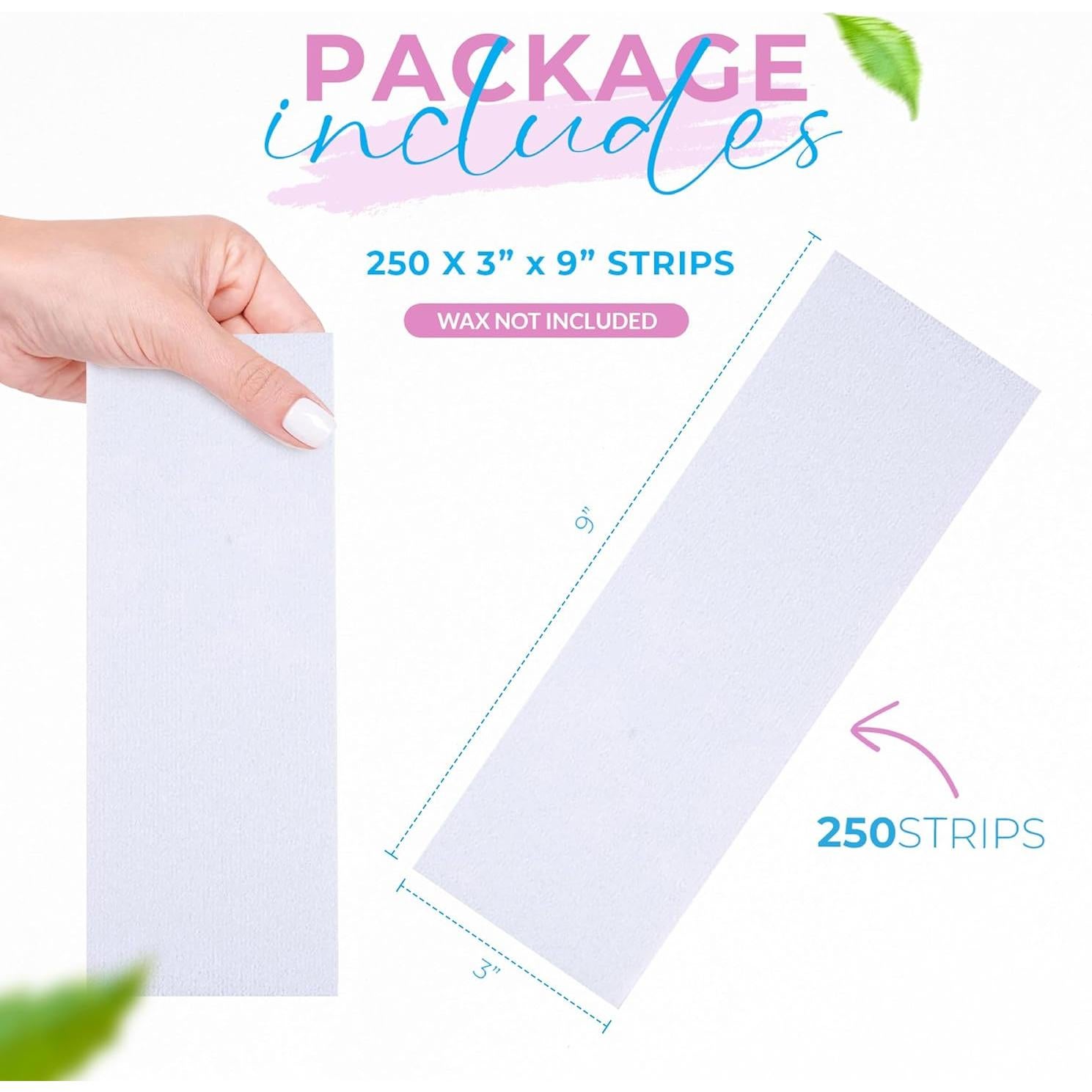 Tiras de Cera No Tejidas Tifara Beauty 250 Unidades 7.62x22.86cm