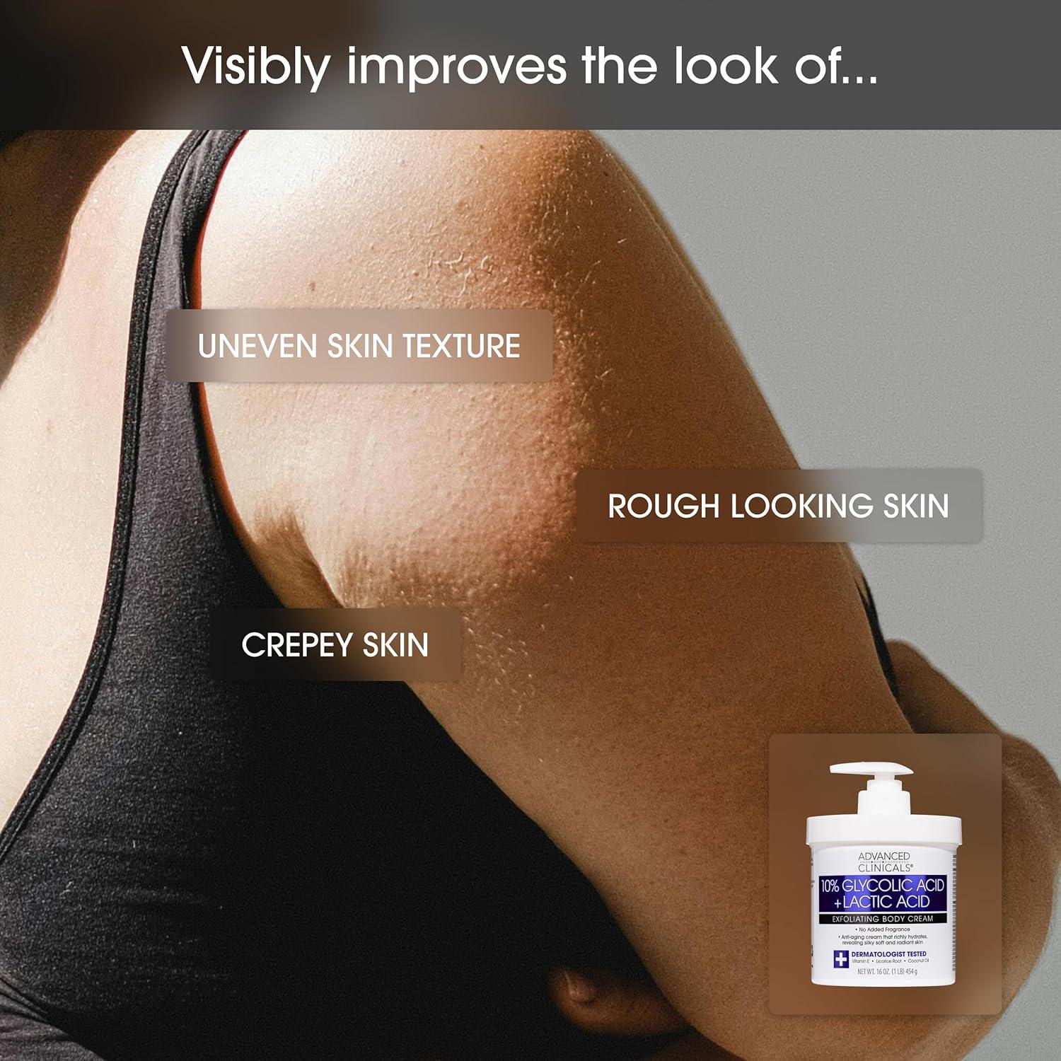 Crema Exfoliante Corporal Advanced Clinicals 453.6 g AHA