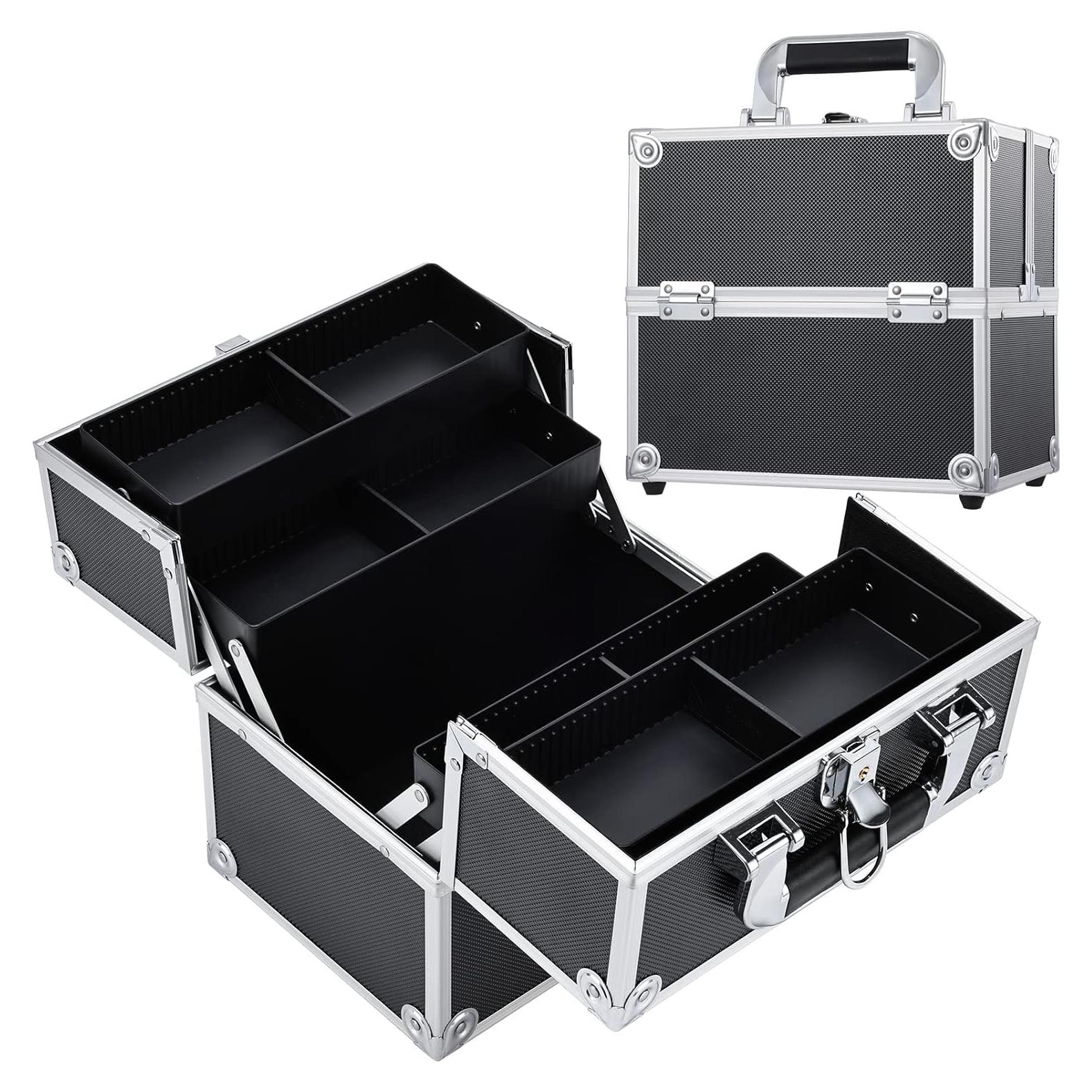 Estuche de Maquillaje Profesional Frenessa Negro 25x17.8x23.5cm