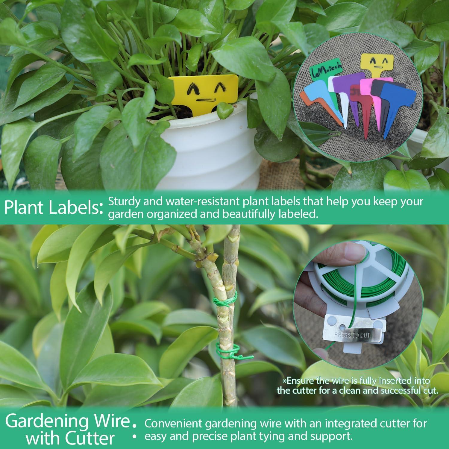 Juego de Herramientas de Jardinería LeMotech 3 Piezas Acero