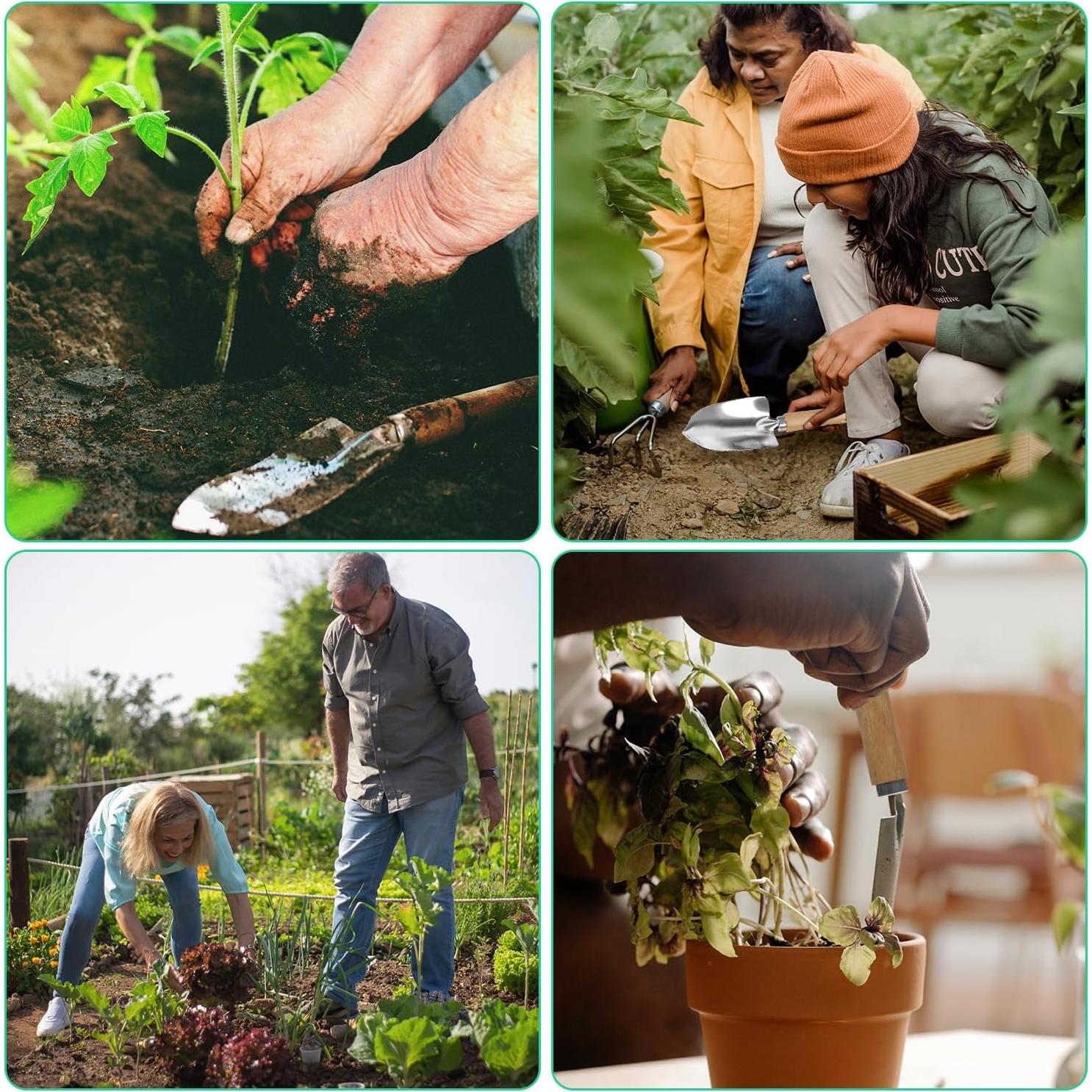 Juego de Herramientas de Jardinería LeMotech 3 Piezas Acero